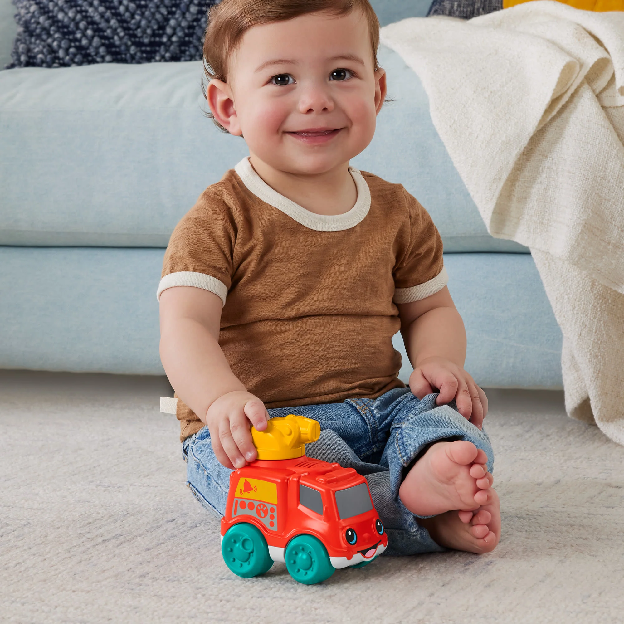 Fisher-Price  Camion de Pompiers Sonore, Jouet à Pousser Pour Bébés - Image 5