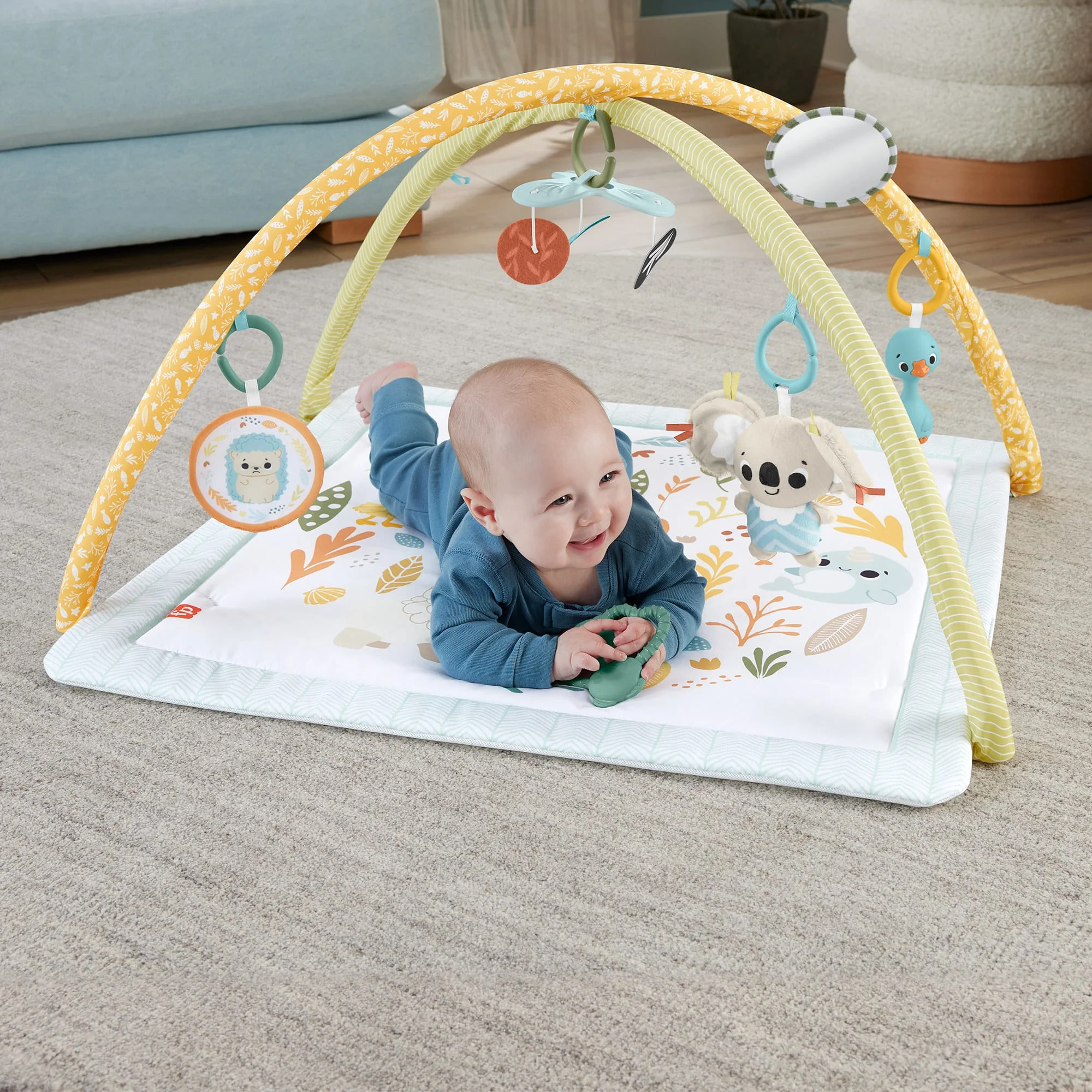 Fisher-Price  Mon Tapis D’Éveil Sensimals, 6Jouets Sensoriels - Image 3