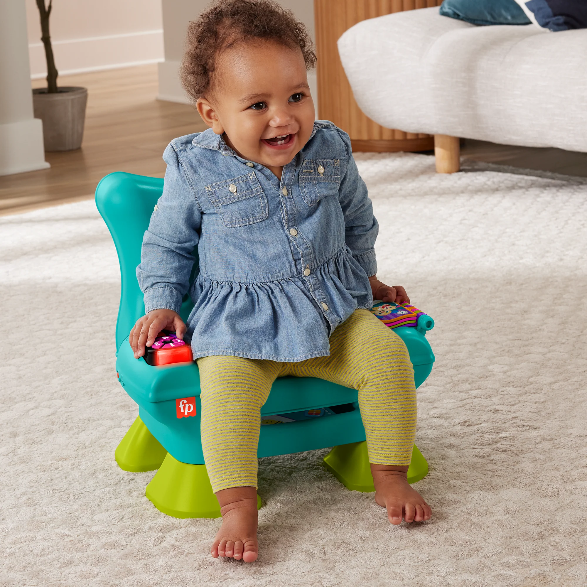 Fisher-Price  Rires et Éveil  Chaise Éveil Progressif, Sarcelle - Image 2