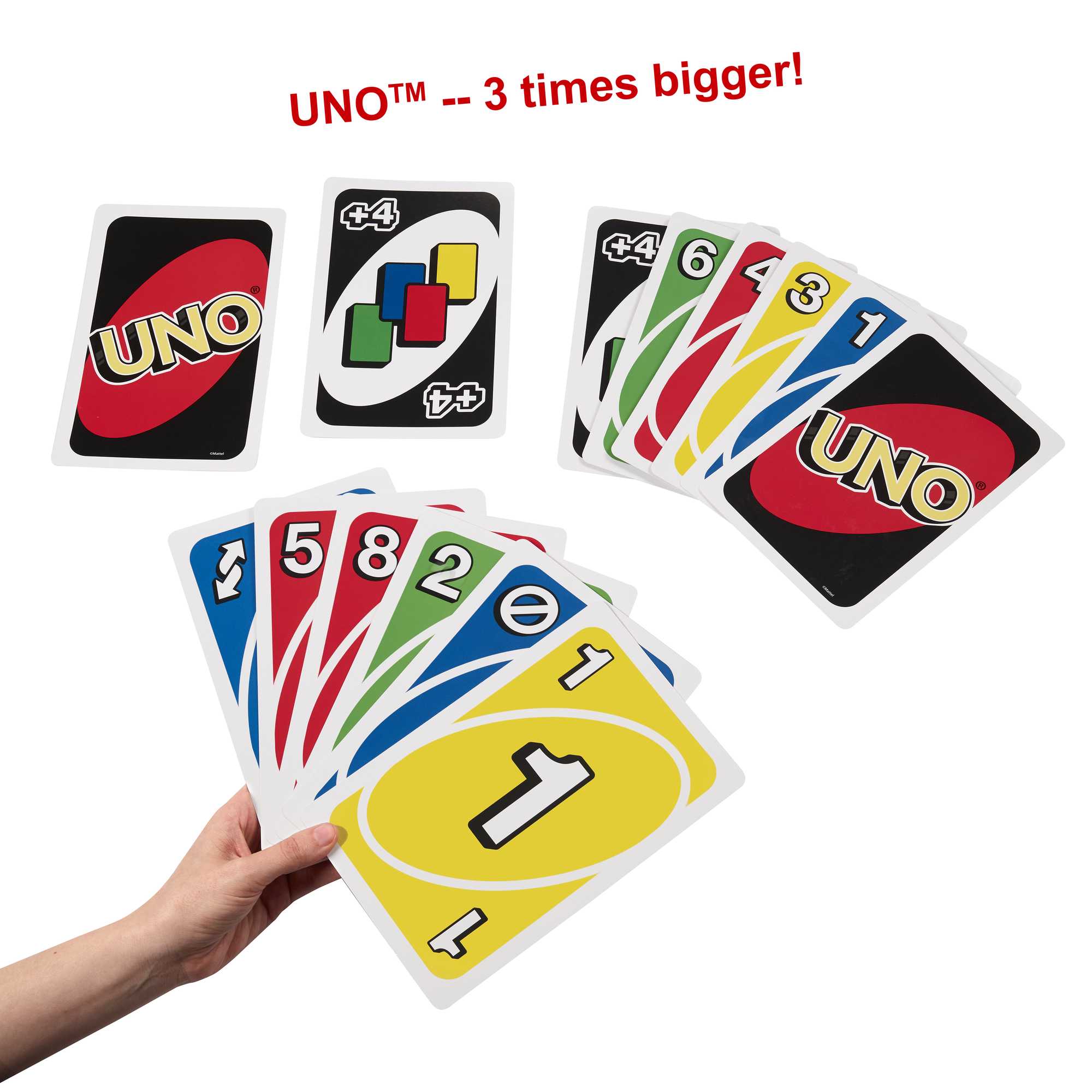 UNO Giant Sized Card Game, Game For Family Night, 108 Oversized Cards - Image 3