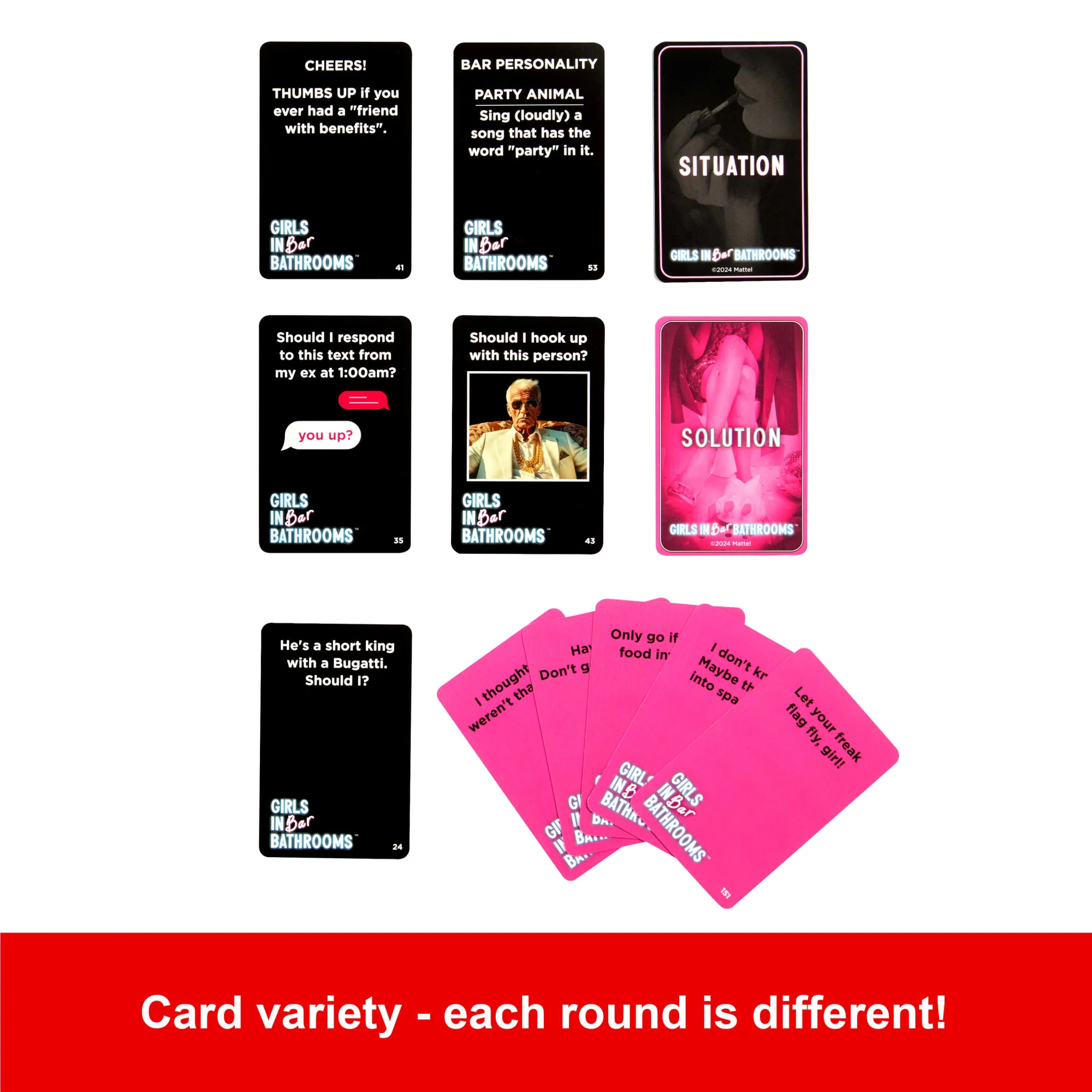 Girls in Bar Bathrooms Adult Party Game For Girls And Bachelorette Parties For Hilarious Game Night Memories - Image 5