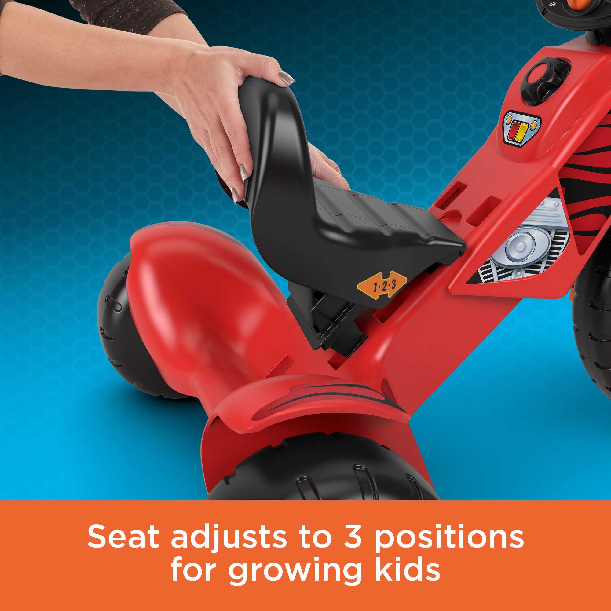 Fisher-Price Harley Davidson Tricycle For Toddlers, Lights & Sounds, Adjustable Seat - Image 4