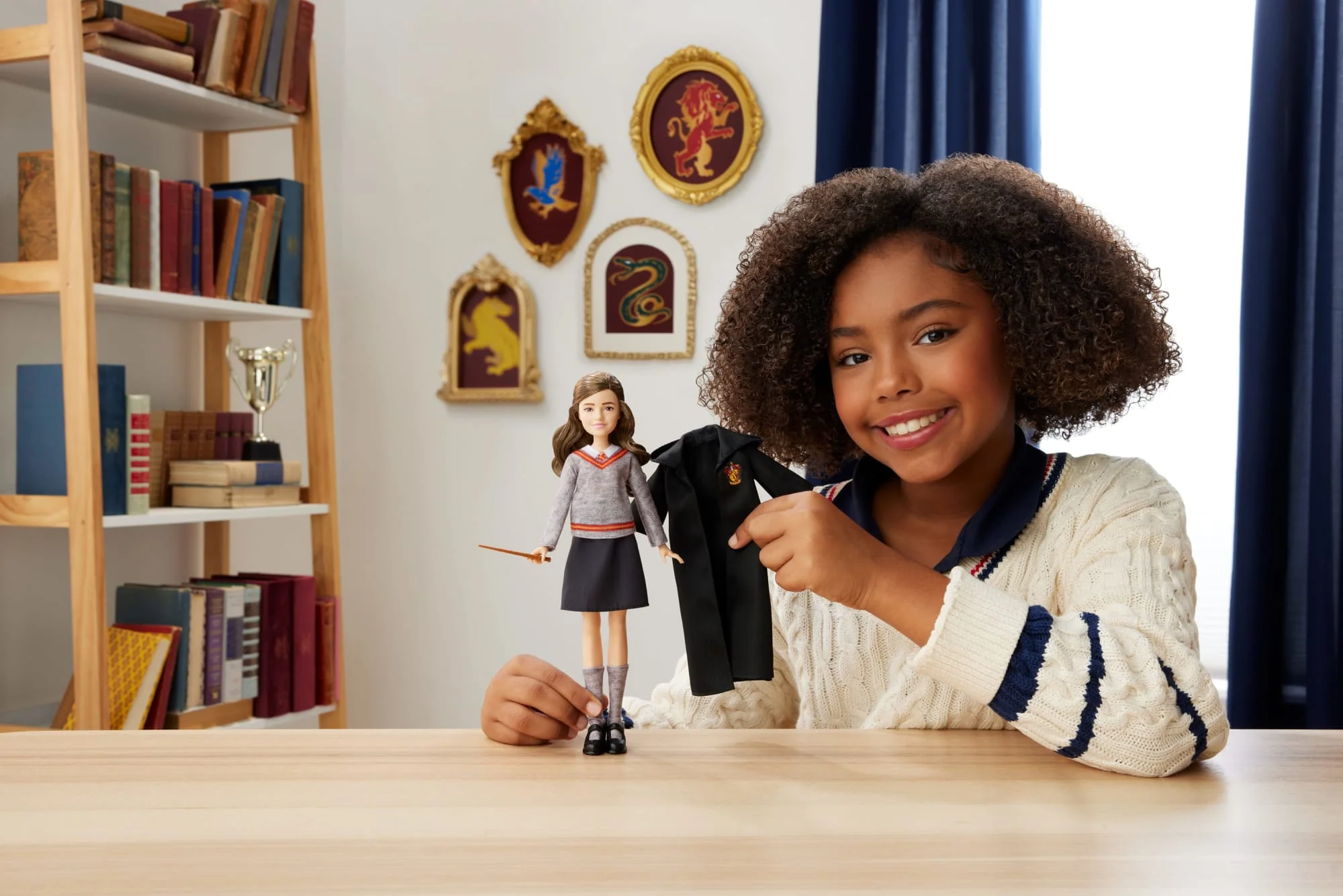 Hermione Granger Fashion Doll in Movie-Inspired Hogwarts Uniform With Wand Accessory - Image 2