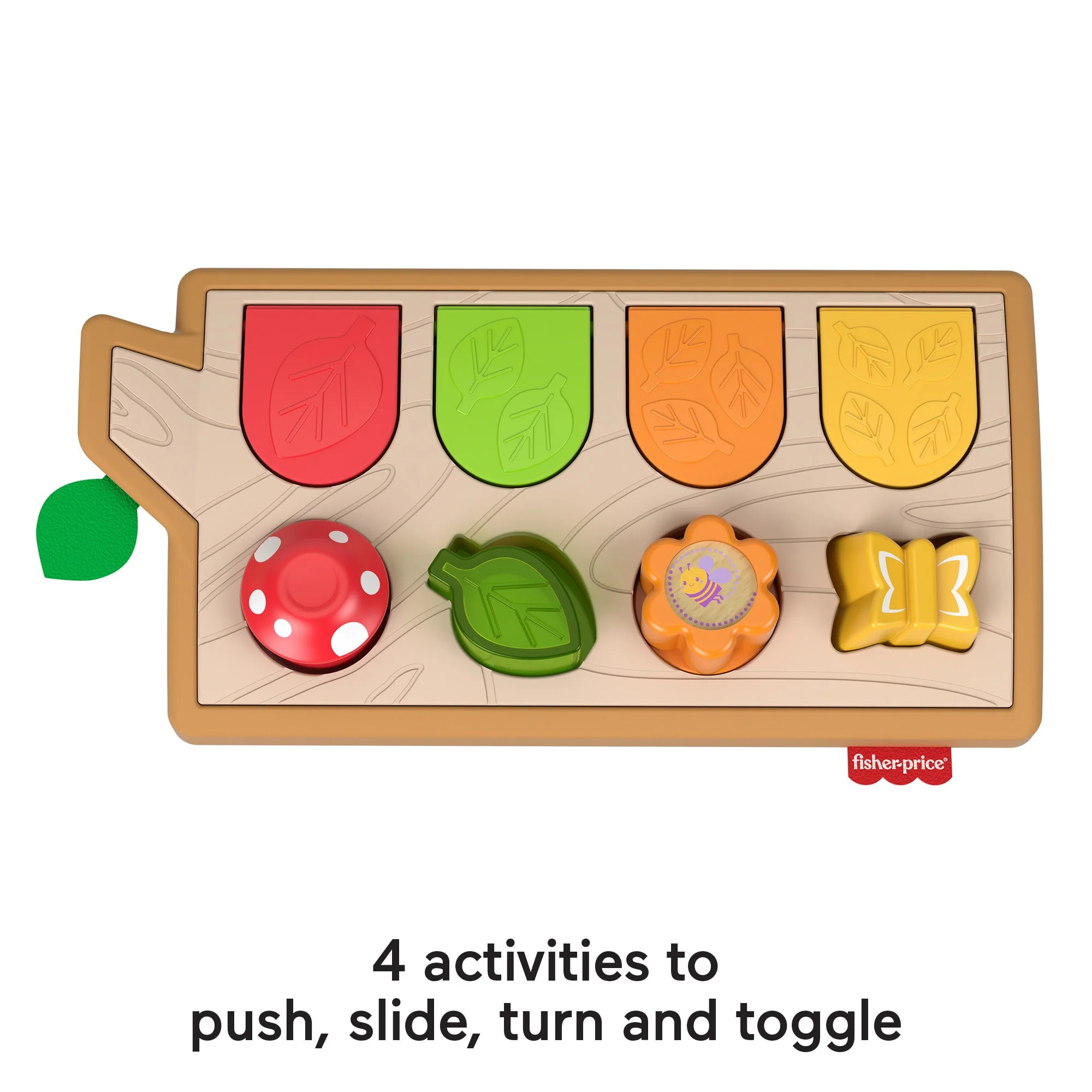 Fisher-Price Hide & Peek Pop-Up Animal-Themed Baby Sensory Activity Toy With Wood & Sounds - Image 4