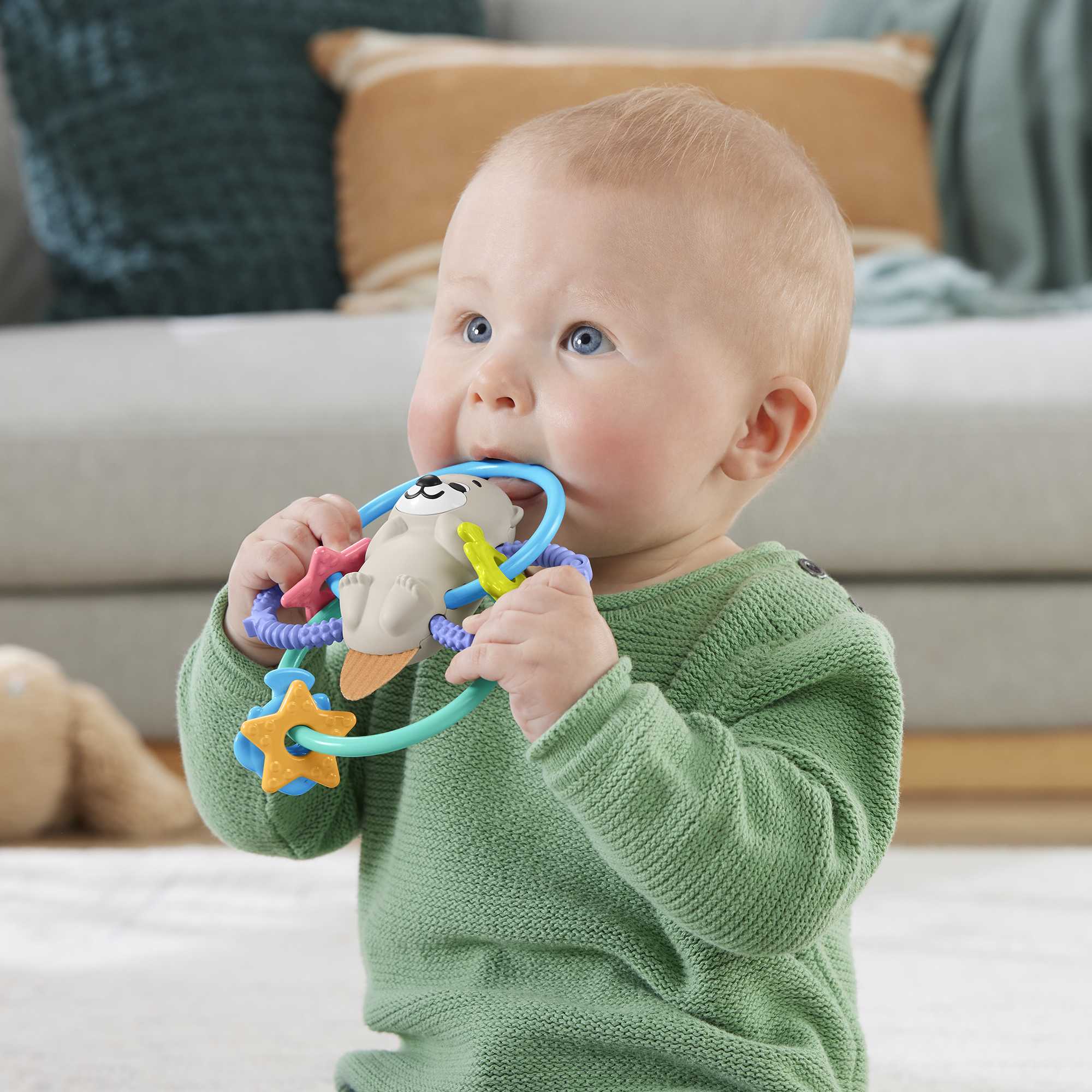 Hochet et Jouet de dentition Sans Bpa Pour Nouveau-Nés de Fisher-Price, Loutre à Tordre et Mordiller - Image 3