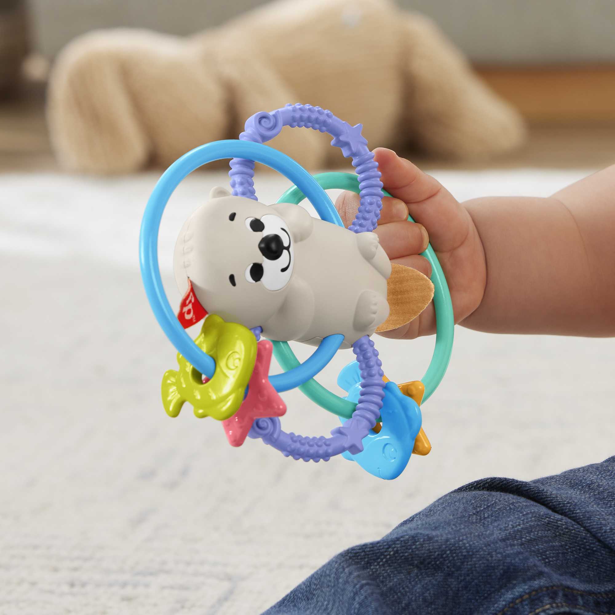 Hochet et Jouet de dentition Sans Bpa Pour Nouveau-Nés de Fisher-Price, Loutre à Tordre et Mordiller - Image 4