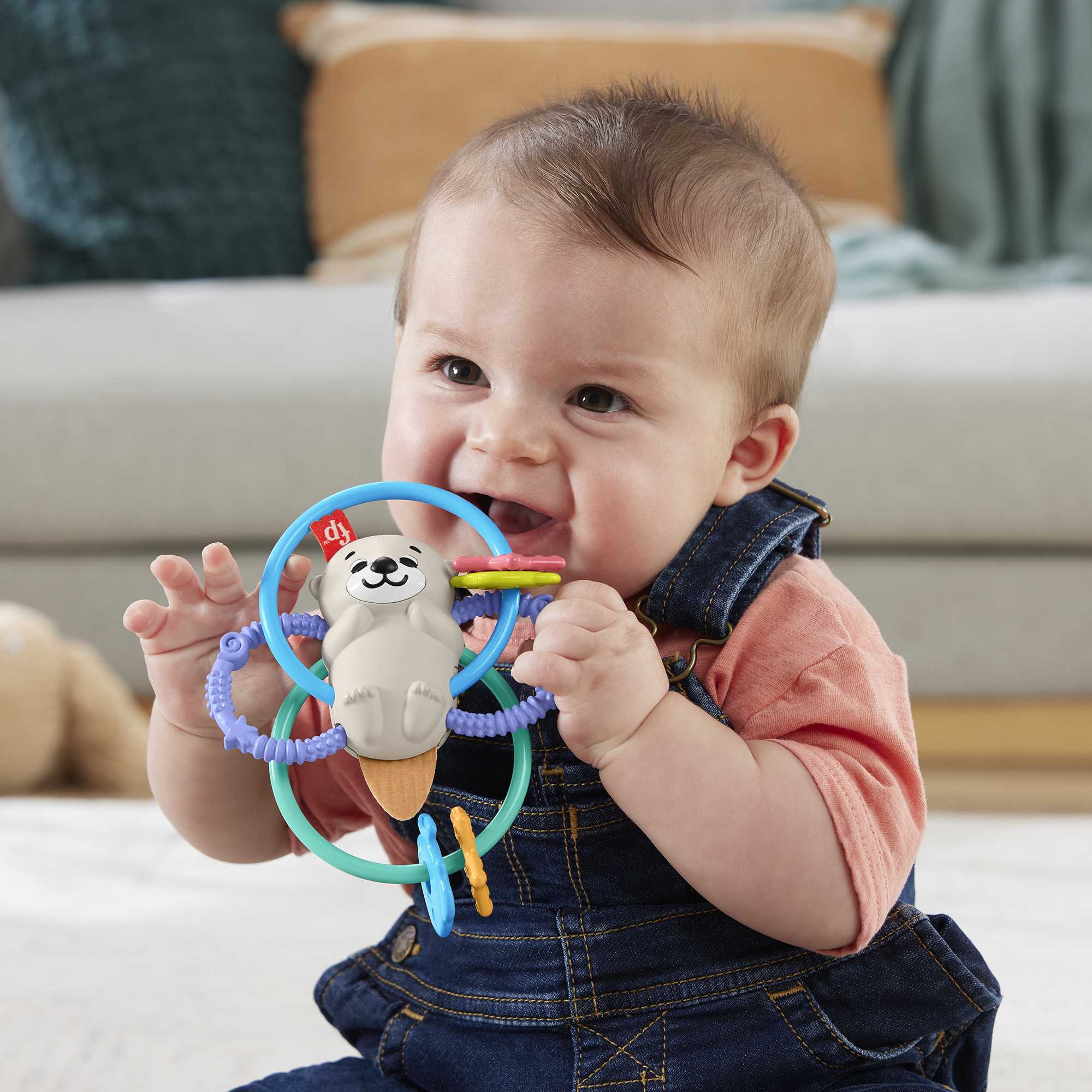 Hochet et Jouet de dentition Sans Bpa Pour Nouveau-Nés de Fisher-Price, Loutre à Tordre et Mordiller - Image 5