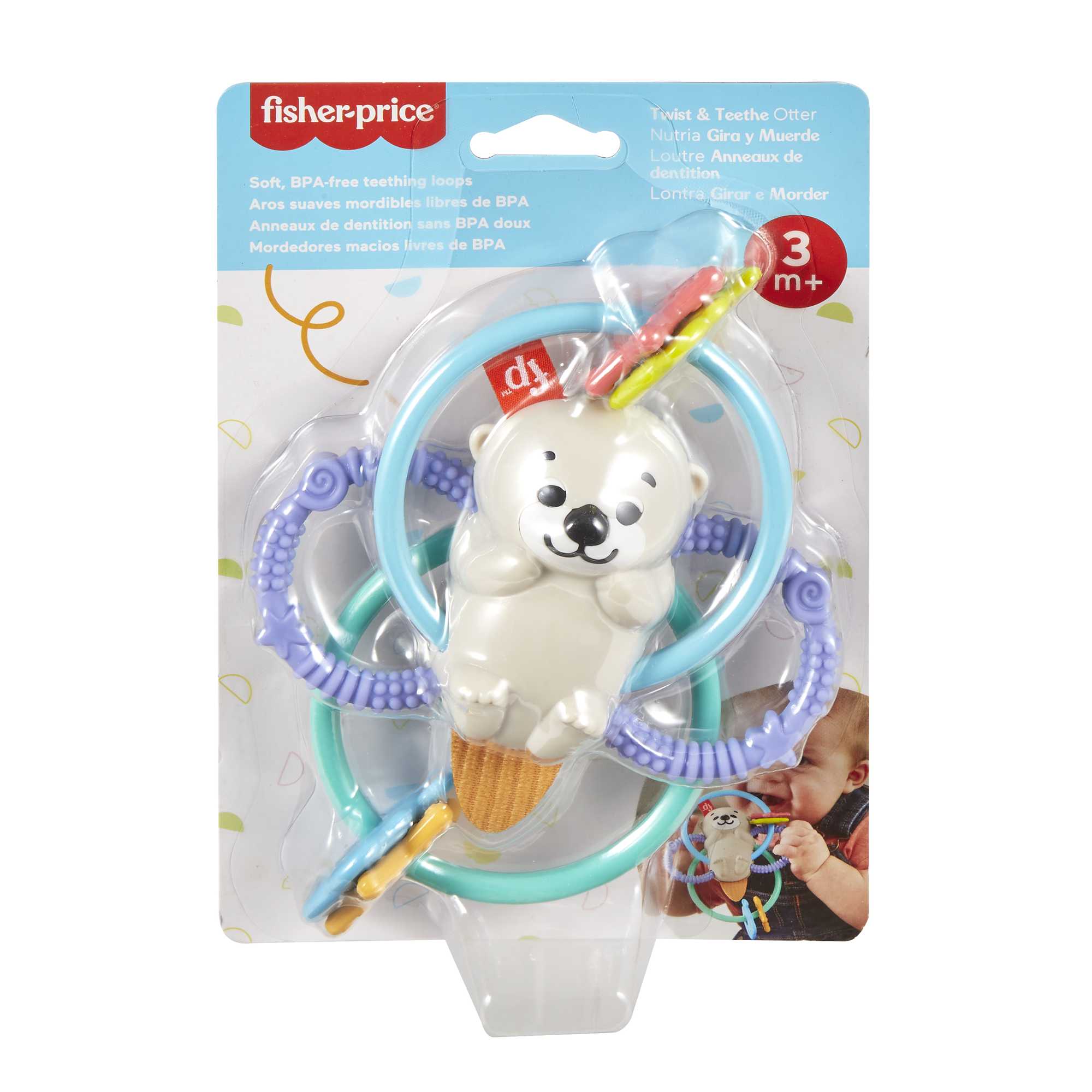 Hochet et Jouet de dentition Sans Bpa Pour Nouveau-Nés de Fisher-Price, Loutre à Tordre et Mordiller - Image 6