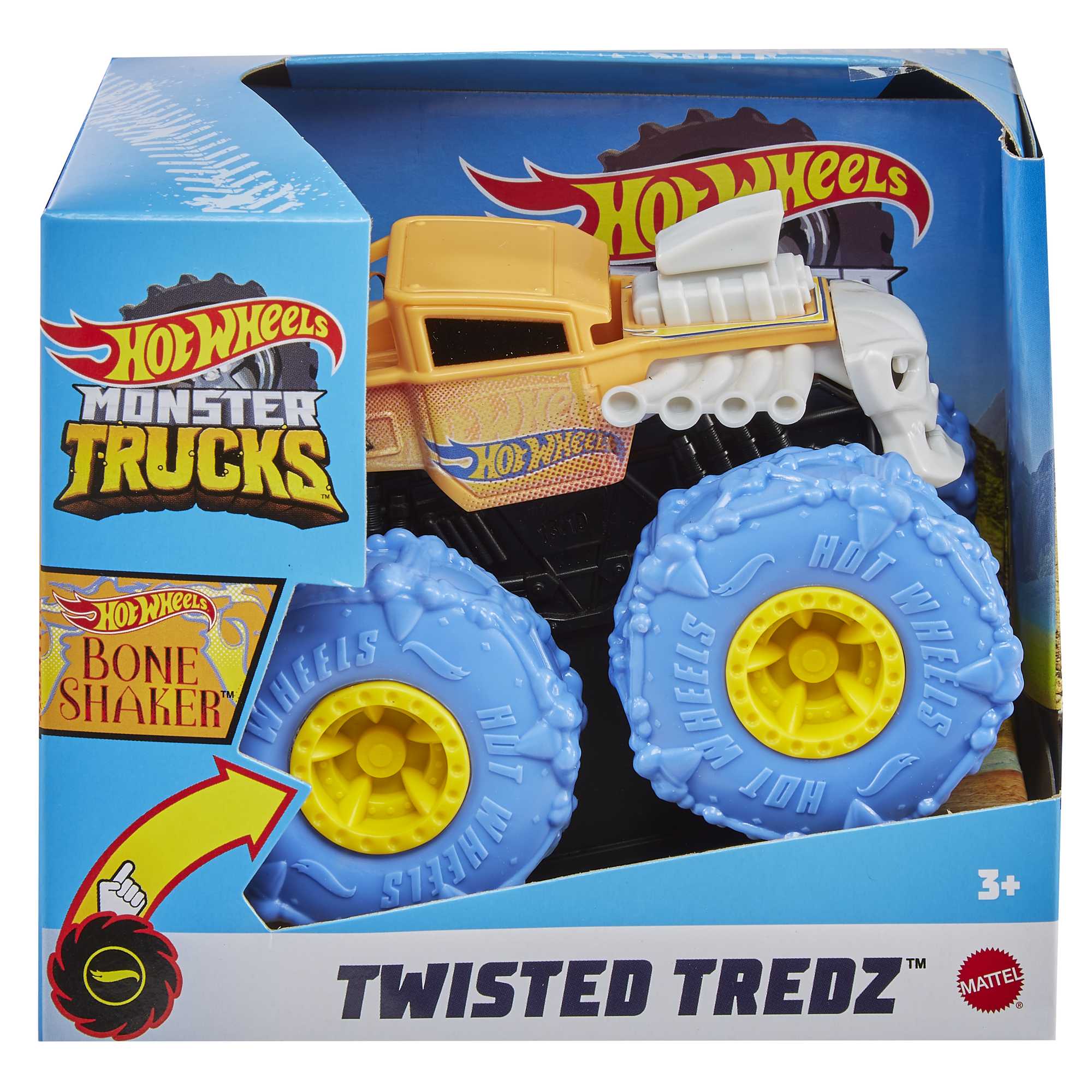 Hot Wheels® 1:43 Monster Trucks Rev Tredz™ Trucks - Bone Shaker - Image 4