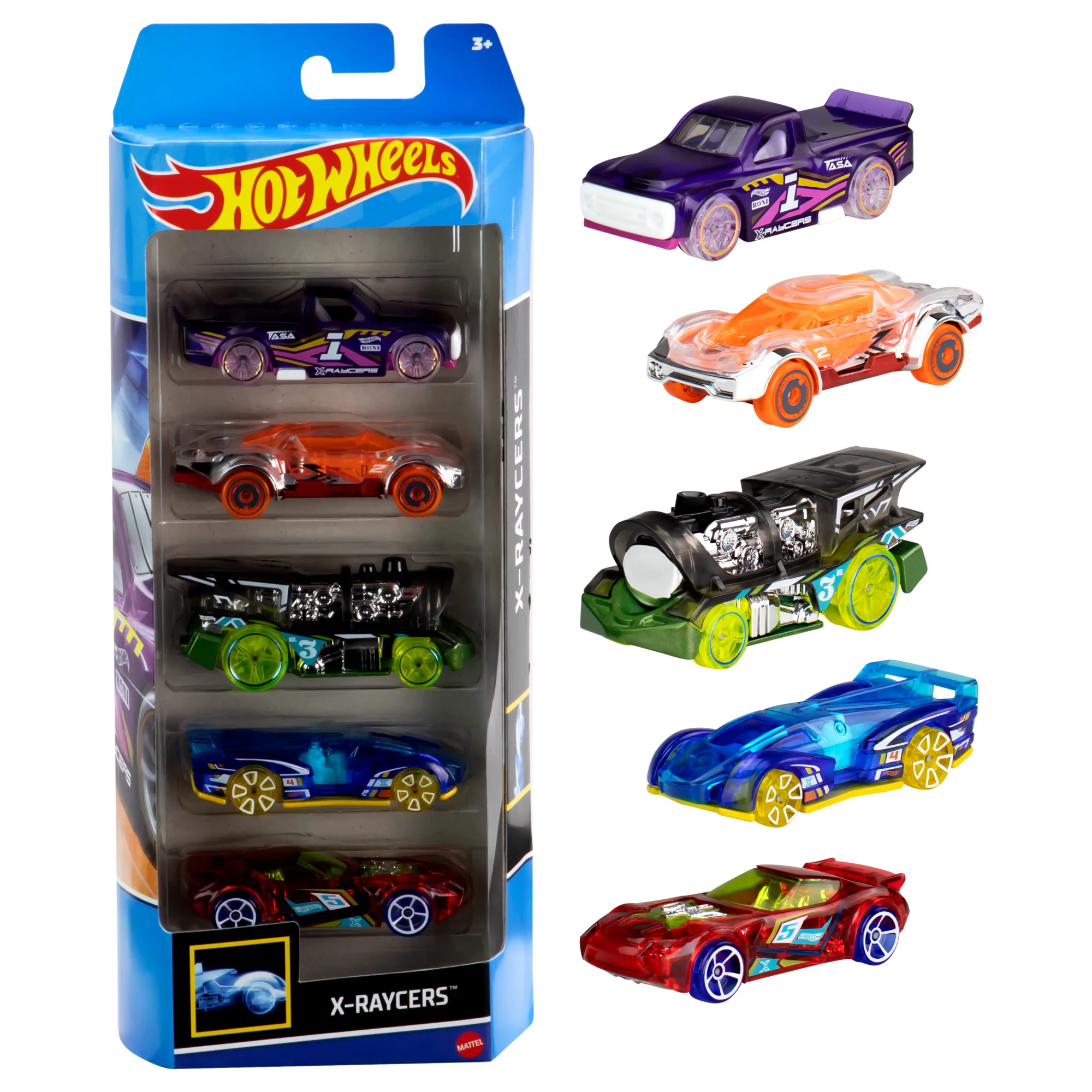 Hot Wheels Cars, 5-Pack Of Die-Cast Toy Cars Or Trucks in 1:64 Scale - Image 2