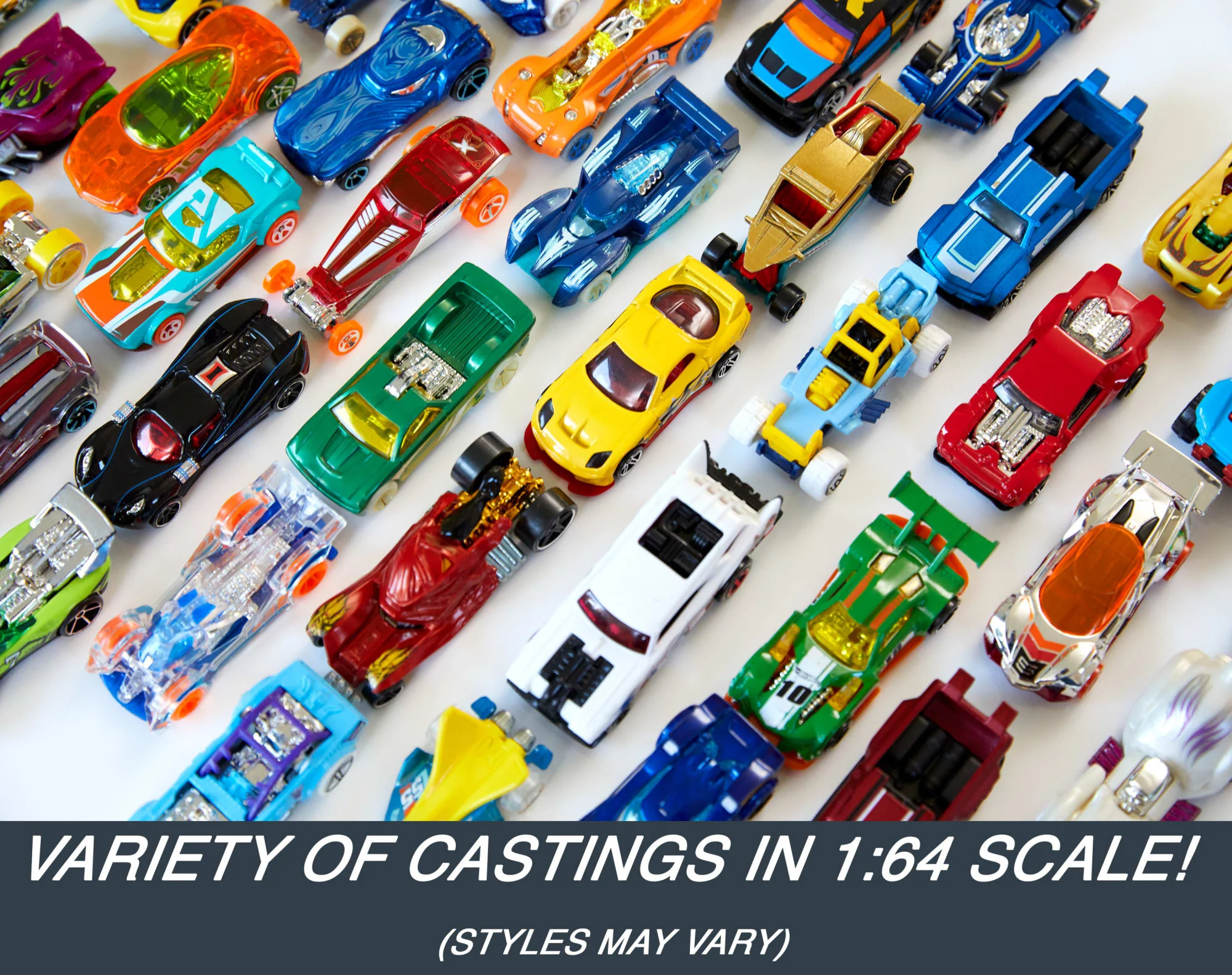 Hot Wheels 1:64 Scale Toy Cars & Trucks, 50-Pack - Image 4