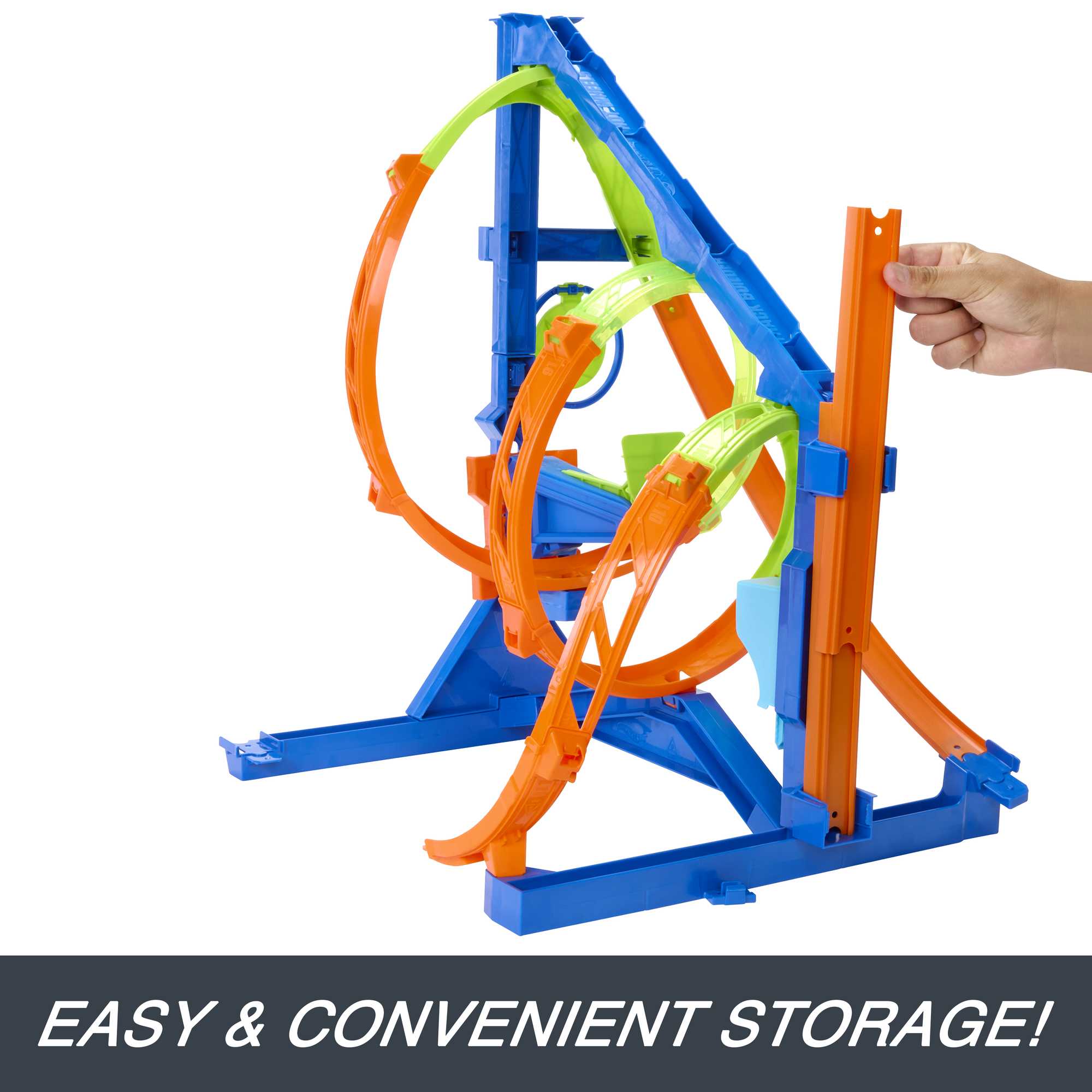 Hot Wheels Action Track Set With 1 Toy Car, Corkscrew Triple Loop Track Set - Image 5