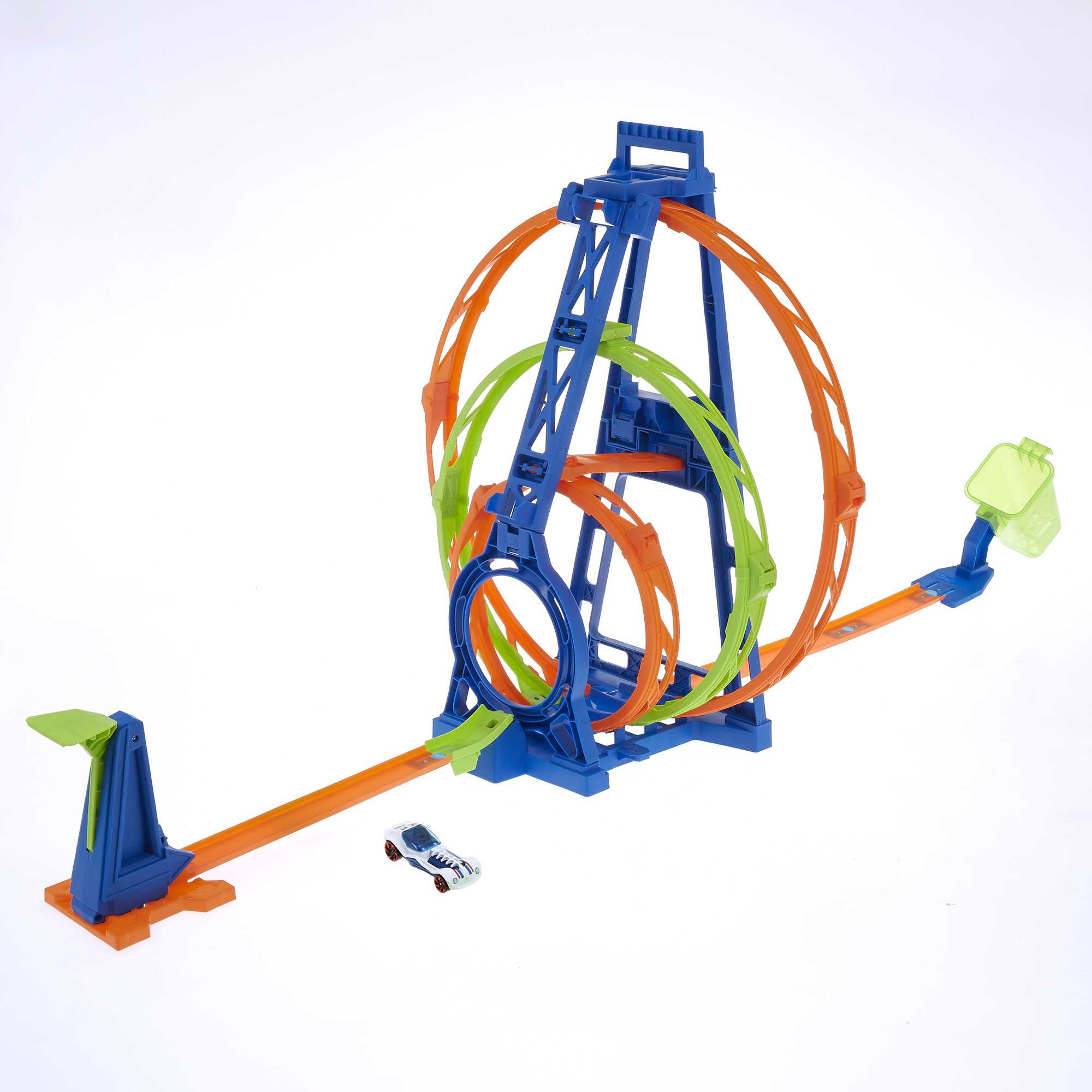 Hot Wheels Track With 1 Hot Wheels Car, Triple Loop Kit Track Set - Image 3