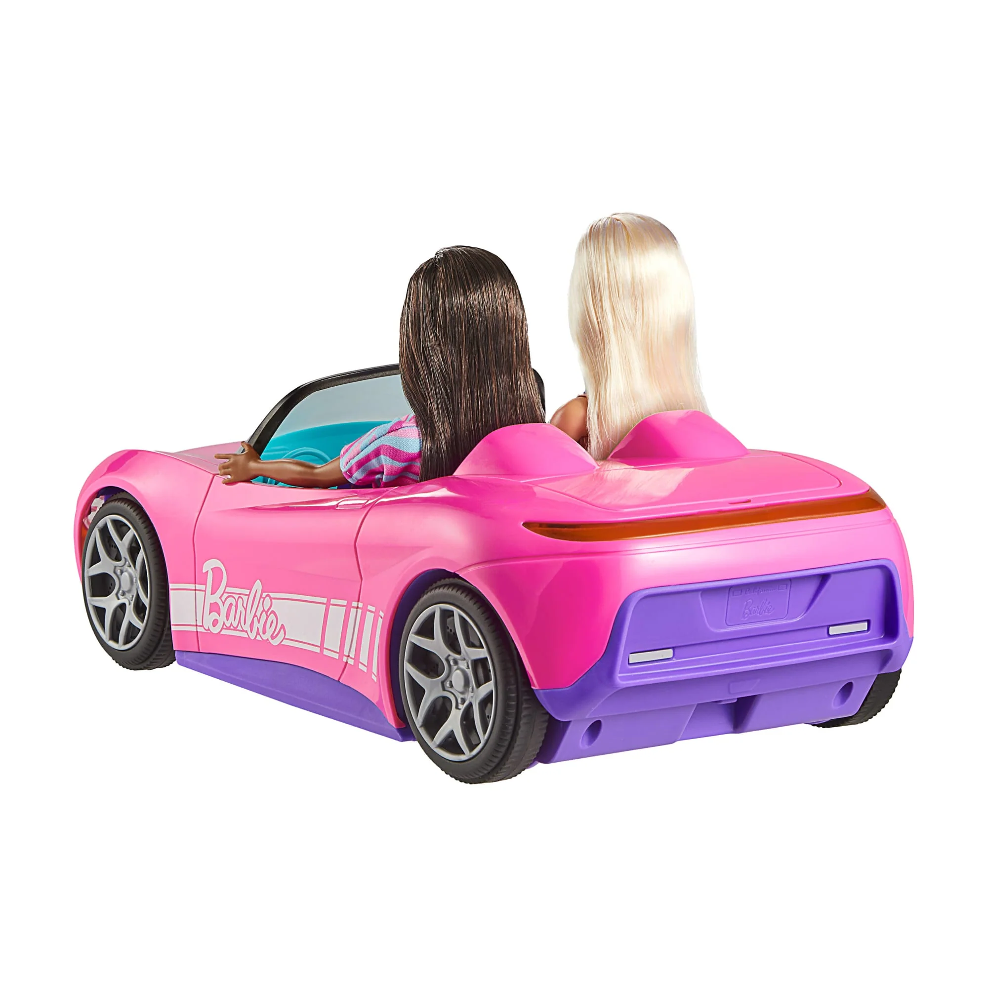 Hot Wheels RC Barbie Convertible & 2 Barbie Dolls, Battery-Powered Remote-Control Toy Car - Image 5