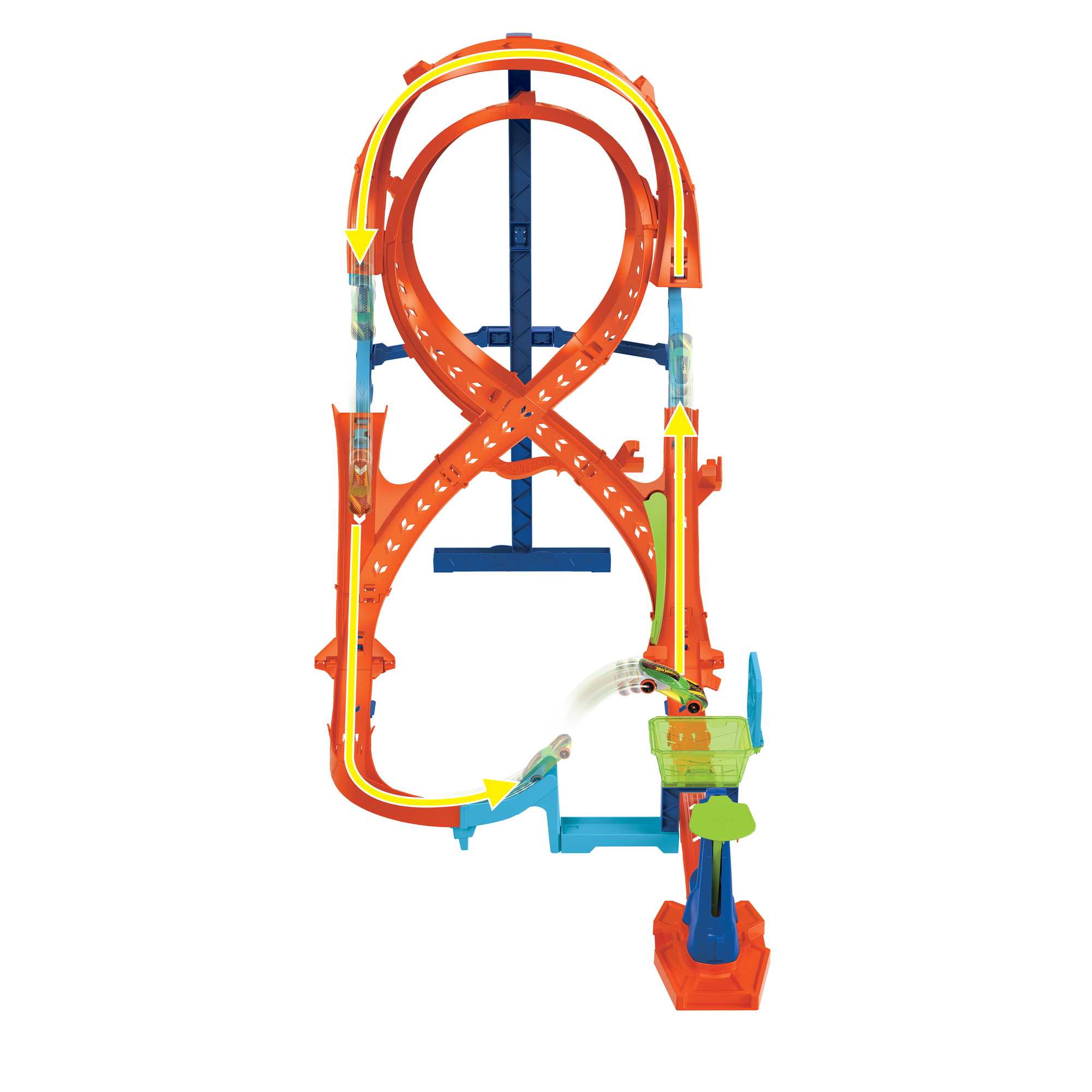Hot Wheels-Cascade Grand Huit-Coffret 2 Pistes, 1 Voiture Hot Wheels - Image 3