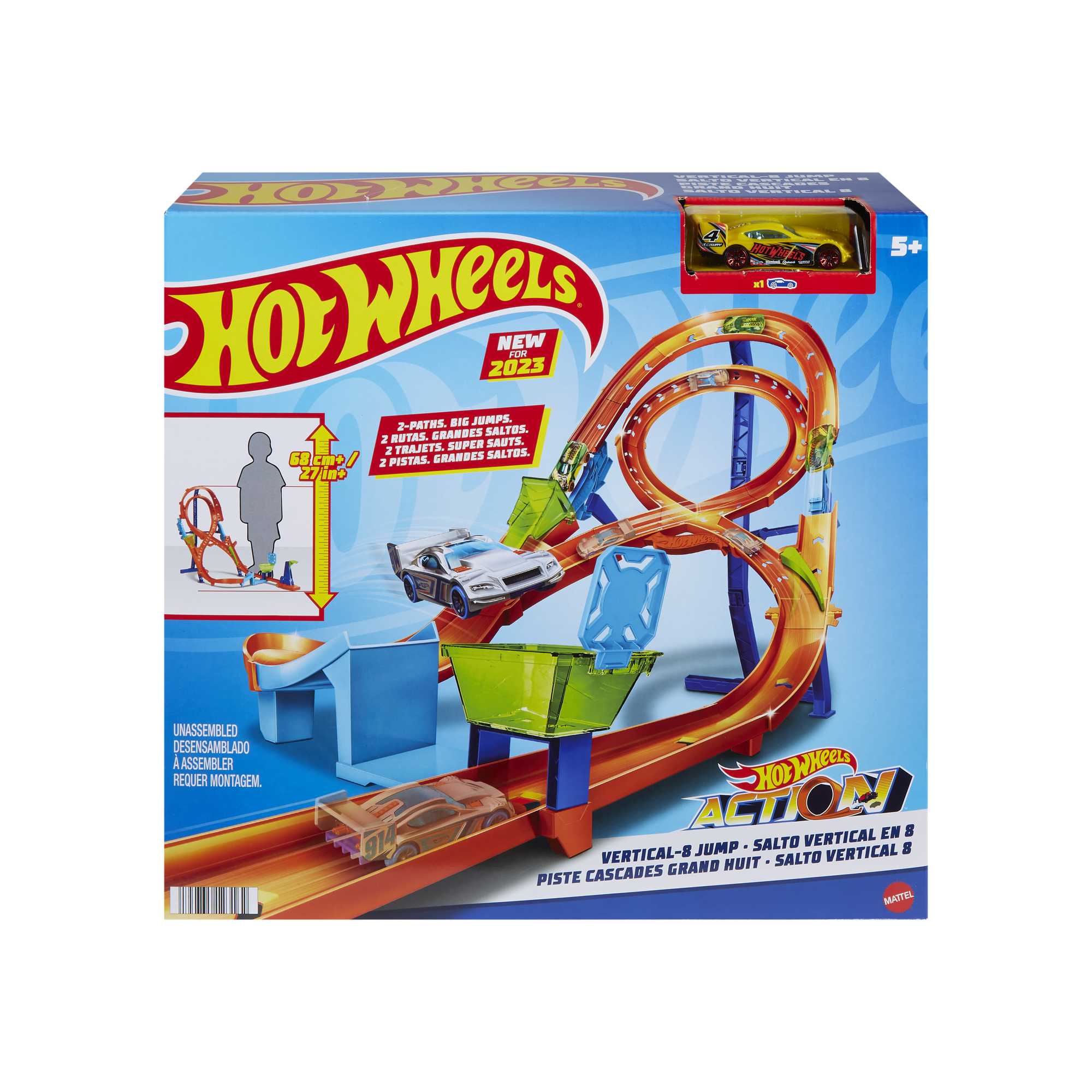 Hot Wheels-Cascade Grand Huit-Coffret 2 Pistes, 1 Voiture Hot Wheels - Image 6