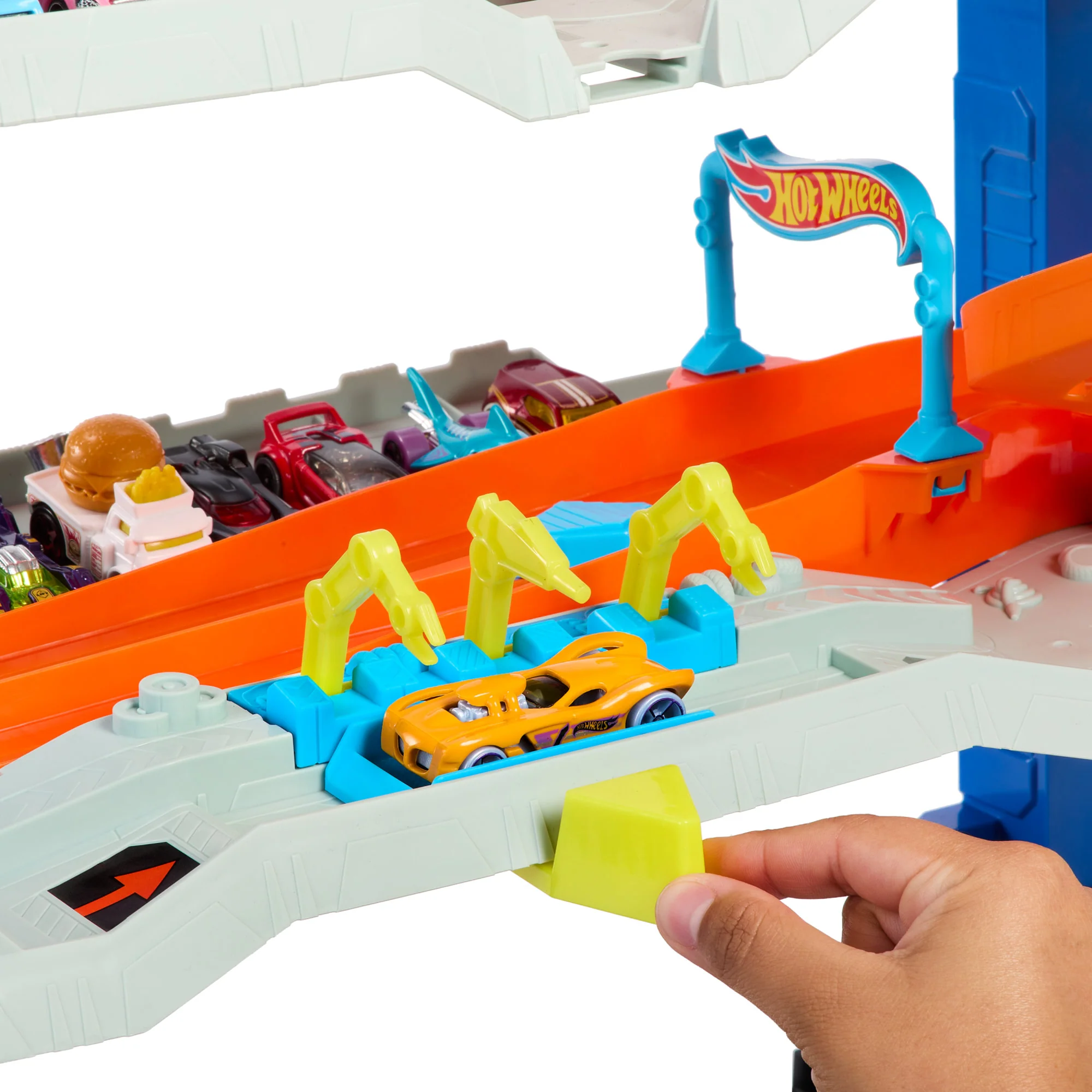 Hot Wheels Ville Méga Garage, 2 Véhicules, Rangement Pour 50+ Véh. - Image 3