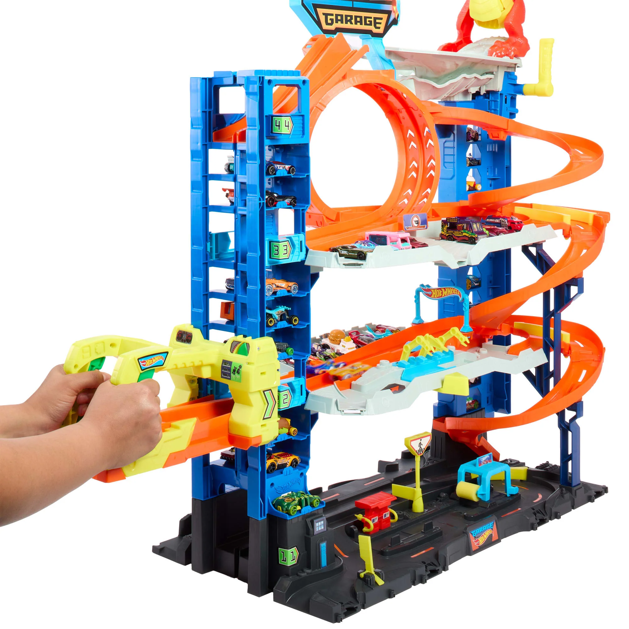 Hot Wheels Ville Méga Garage, 2 Véhicules, Rangement Pour 50+ Véh. - Image 5