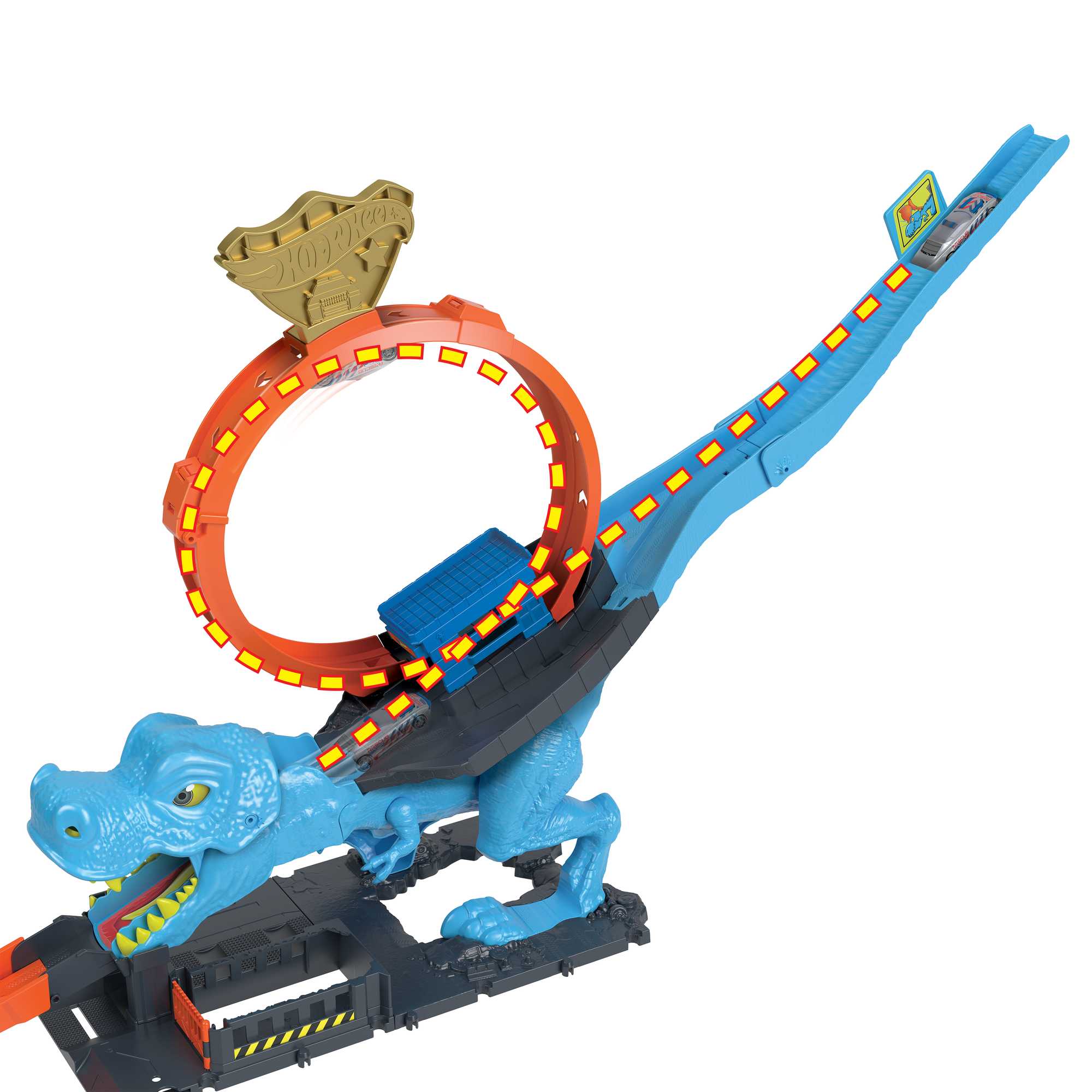 Hot Wheels City-L’Attaque du T-Rex-Coffret Looping, 1 Voiture Incluse - Image 3