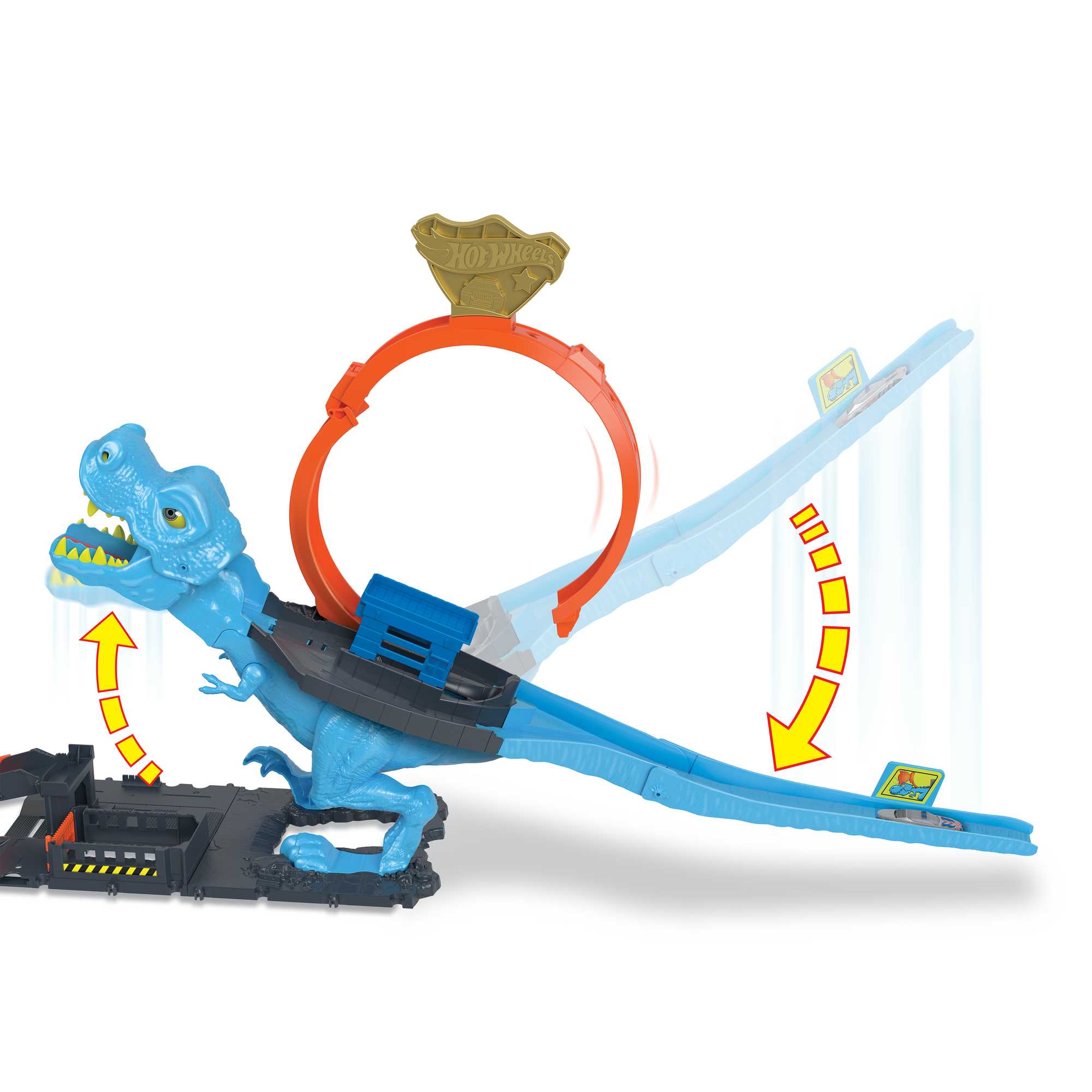 Hot Wheels City-L’Attaque du T-Rex-Coffret Looping, 1 Voiture Incluse - Image 4