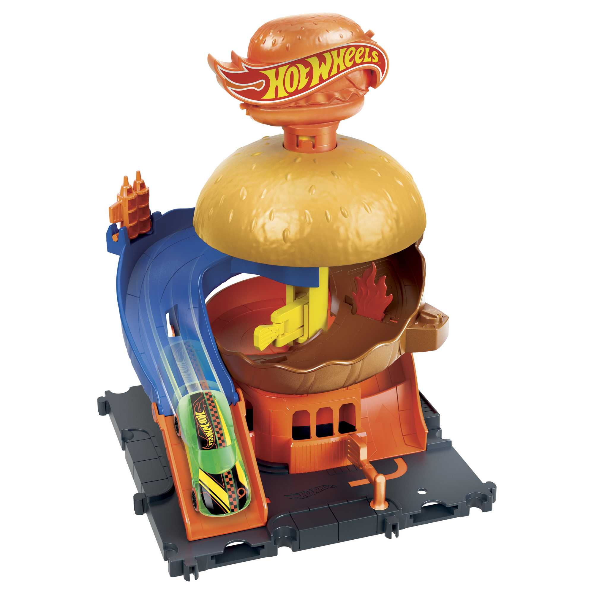 Hot Wheels City Pista de Brinquedo Hamburgueria - Image 5