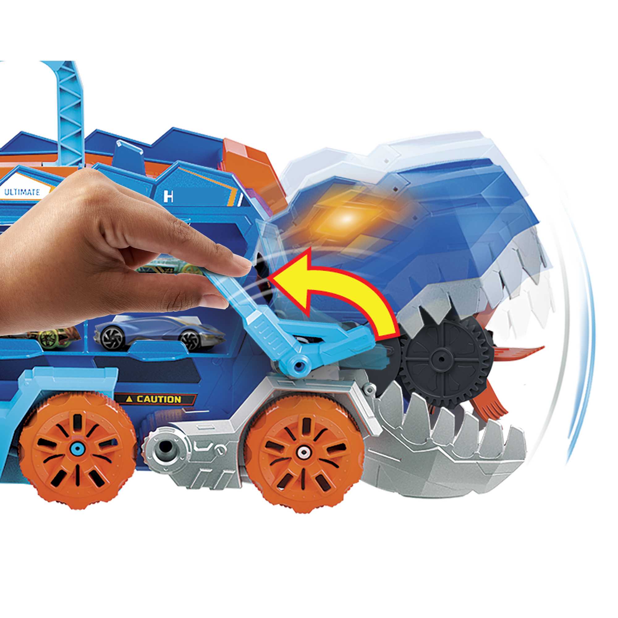 Hot Wheels City Pista de Brinquedo Super Reboque de T-Rex - Image 3