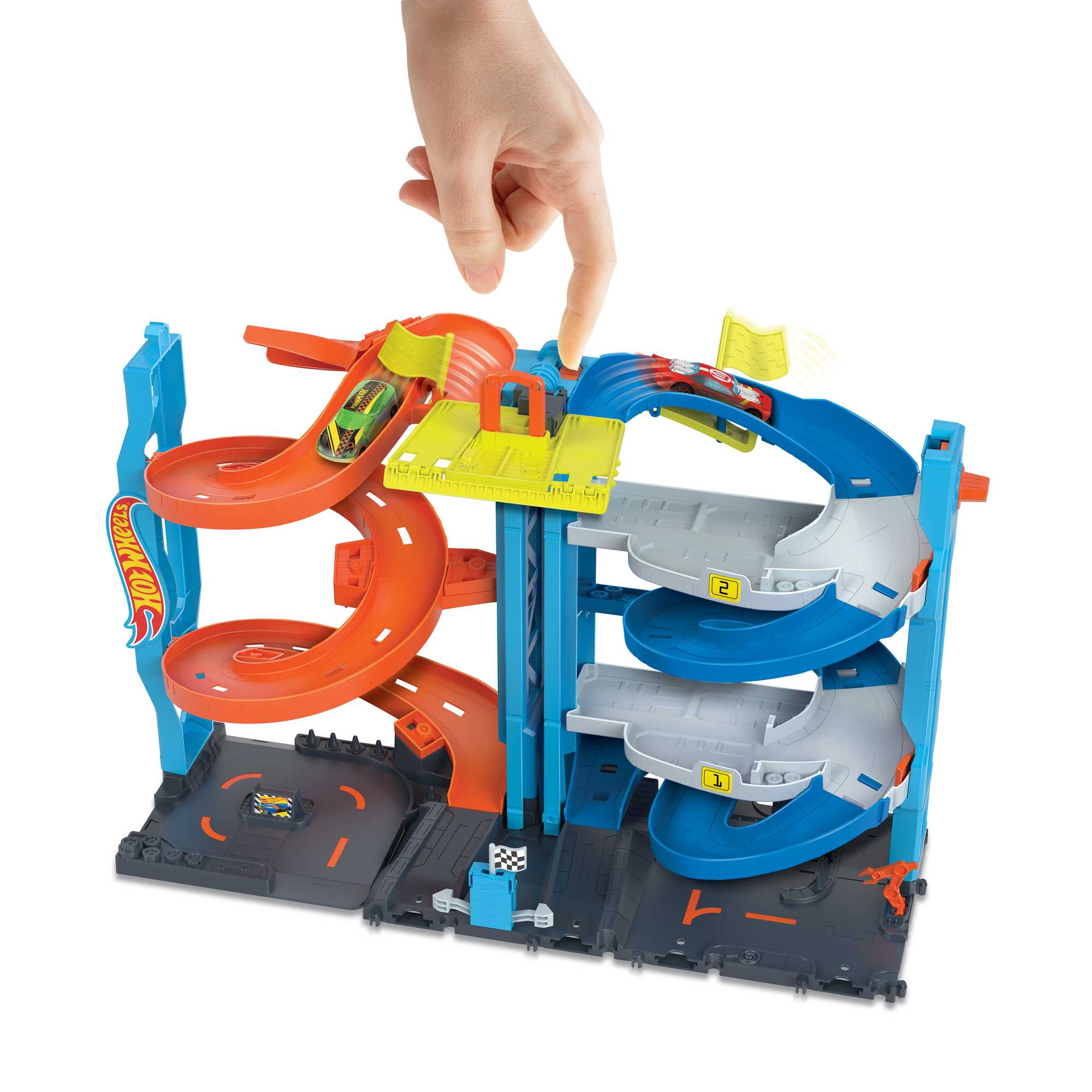 Hot Wheels City Pista de Brinquedo Torre de Corridas com Altura Dupla - Image 3