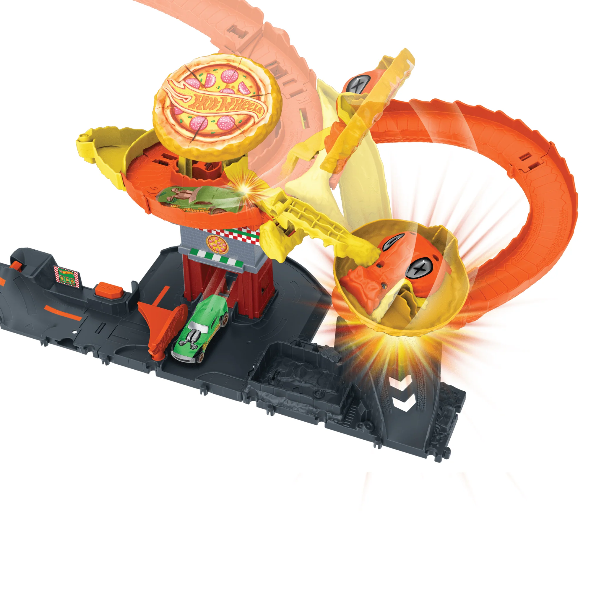 Hot Wheels City Pista de Juguete Ataque de Cobra vs Pizzería - Image 5