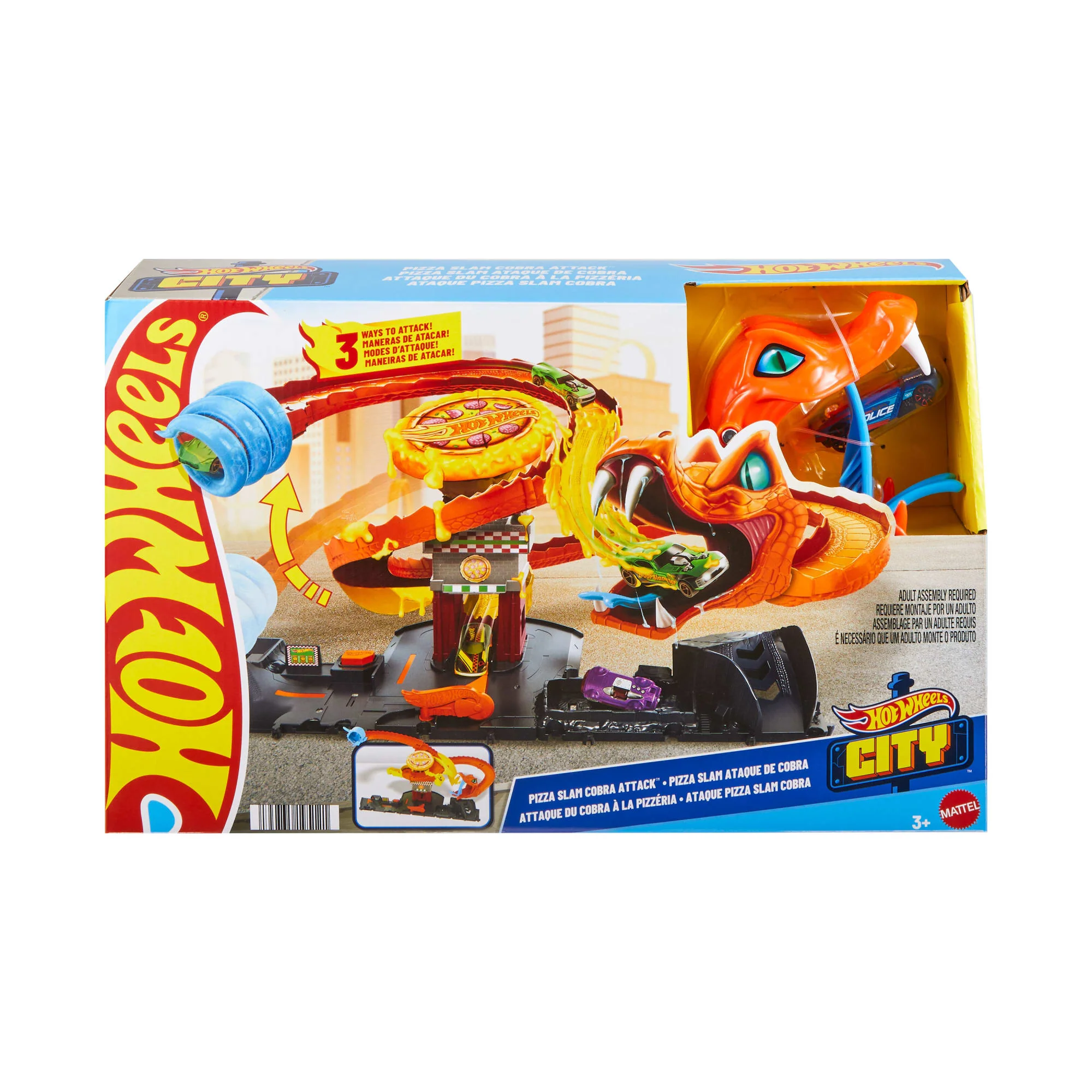 Hot Wheels City Pista de Juguete Ataque de Cobra vs Pizzería - Image 6