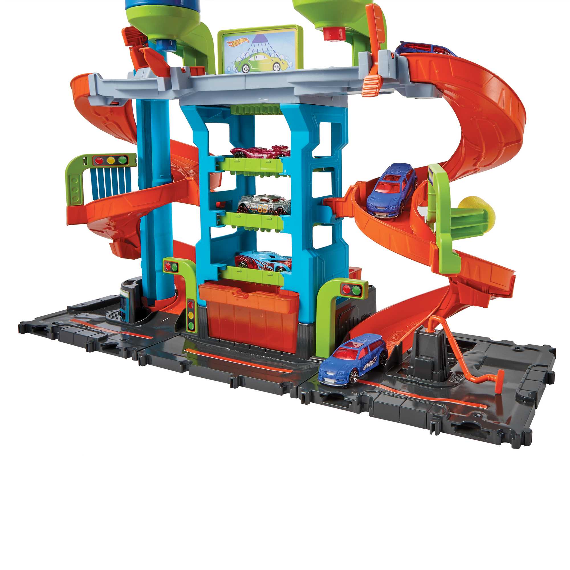 Hot Wheels City Pista de Juguete Autolavado Mega Torre - Image 5