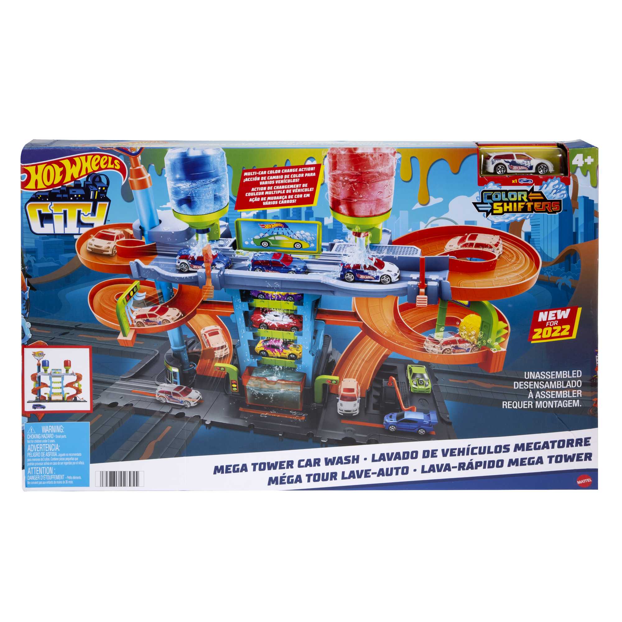 Hot Wheels City Pista de Juguete Autolavado Mega Torre - Image 6