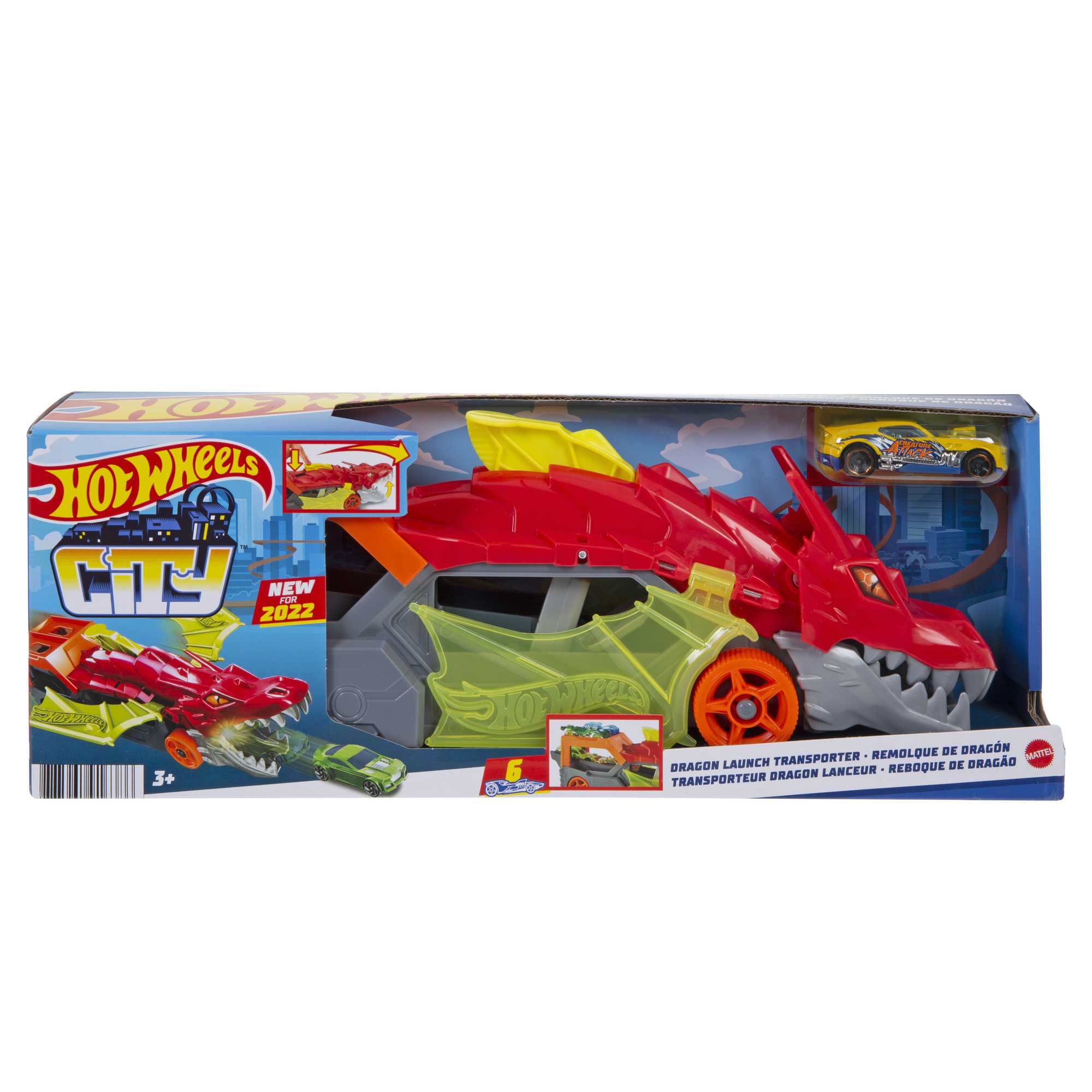 Hot Wheels City Pista de Juguete Remolque de Dragón - Image 6