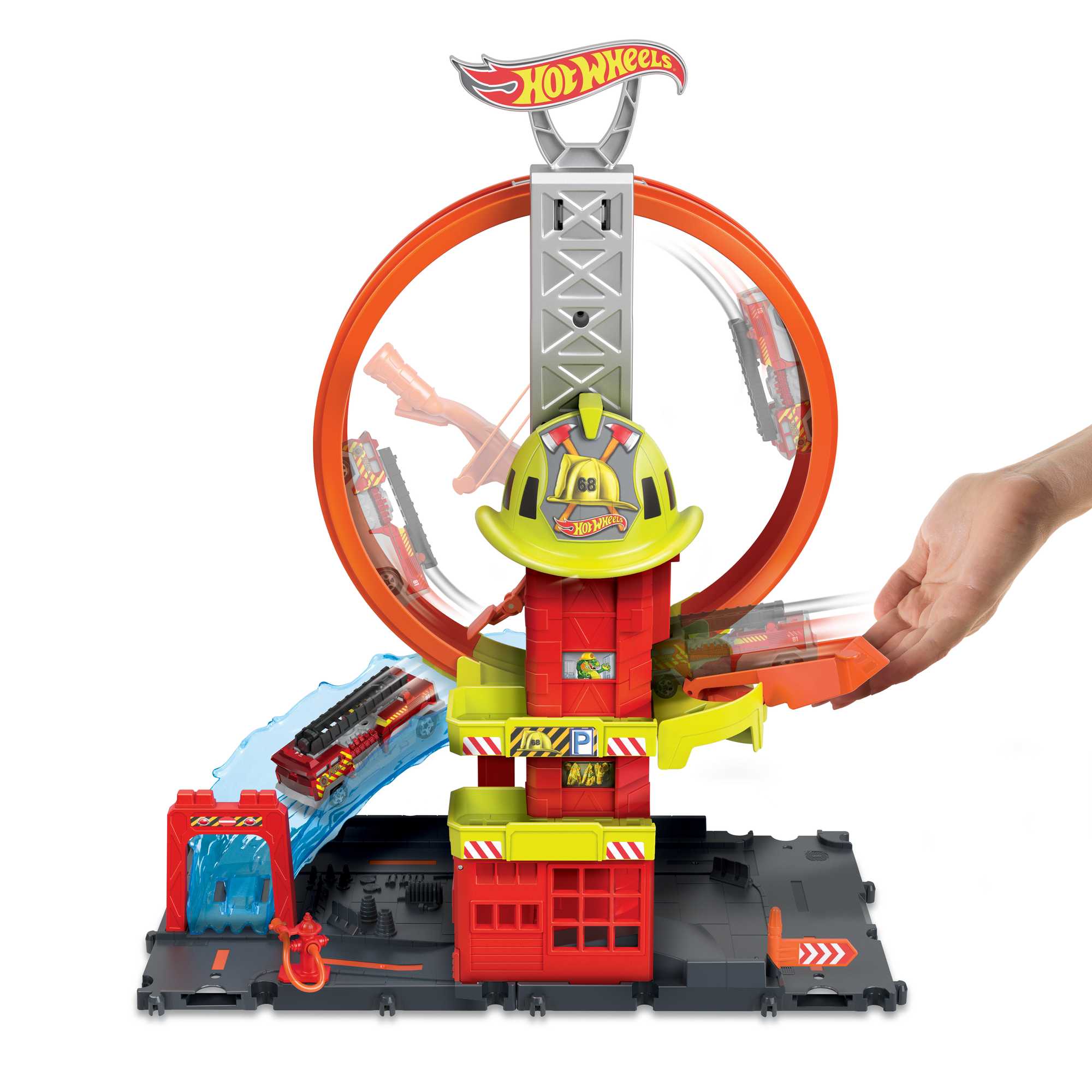 Hot Wheels City Pista de Juguete Súper Estación de Bomberos - Image 5
