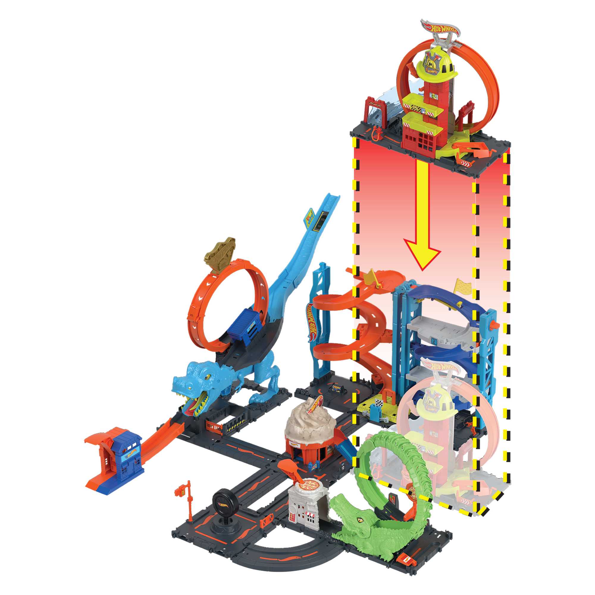 Hot Wheels City Pista de Juguete Súper Estación de Bomberos - Image 6
