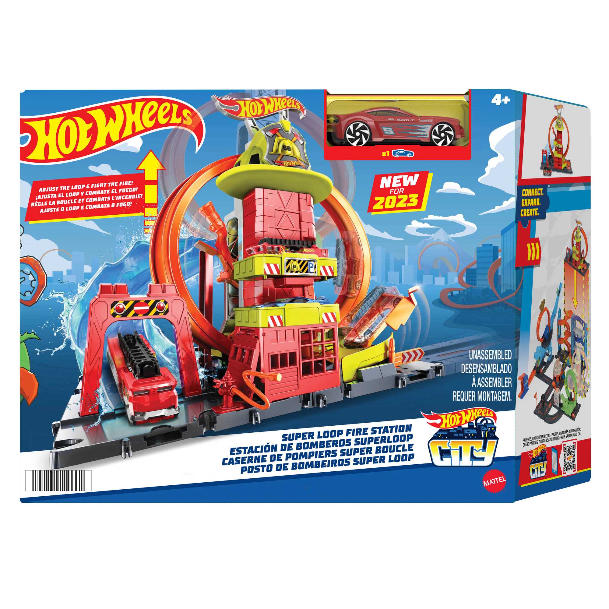 Hot Wheels City Pista de Juguete Súper Estación de Bomberos - Image 7