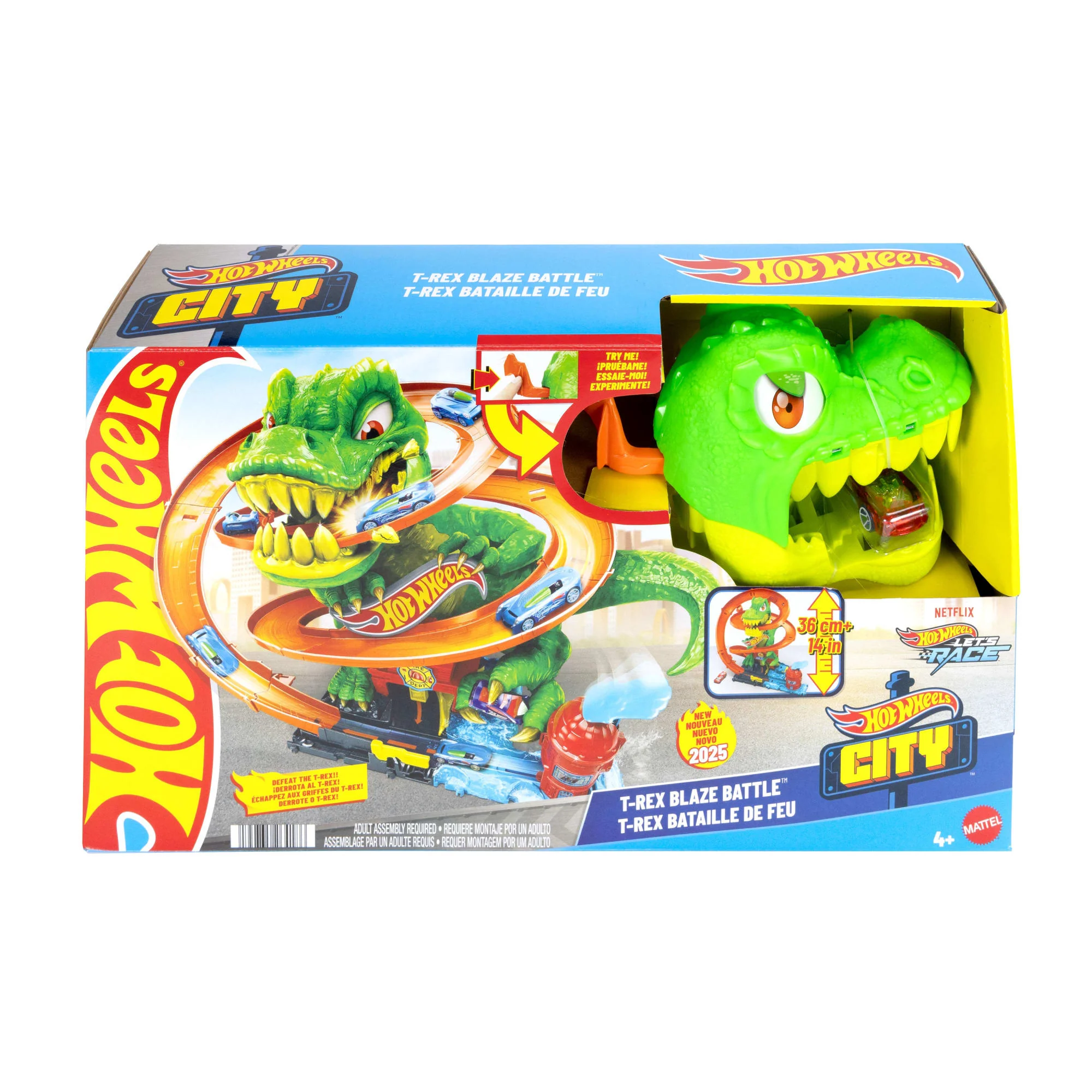 Hot Wheels City Pista de Juguete T-Rex vs Estación de Bomberos - Image 6