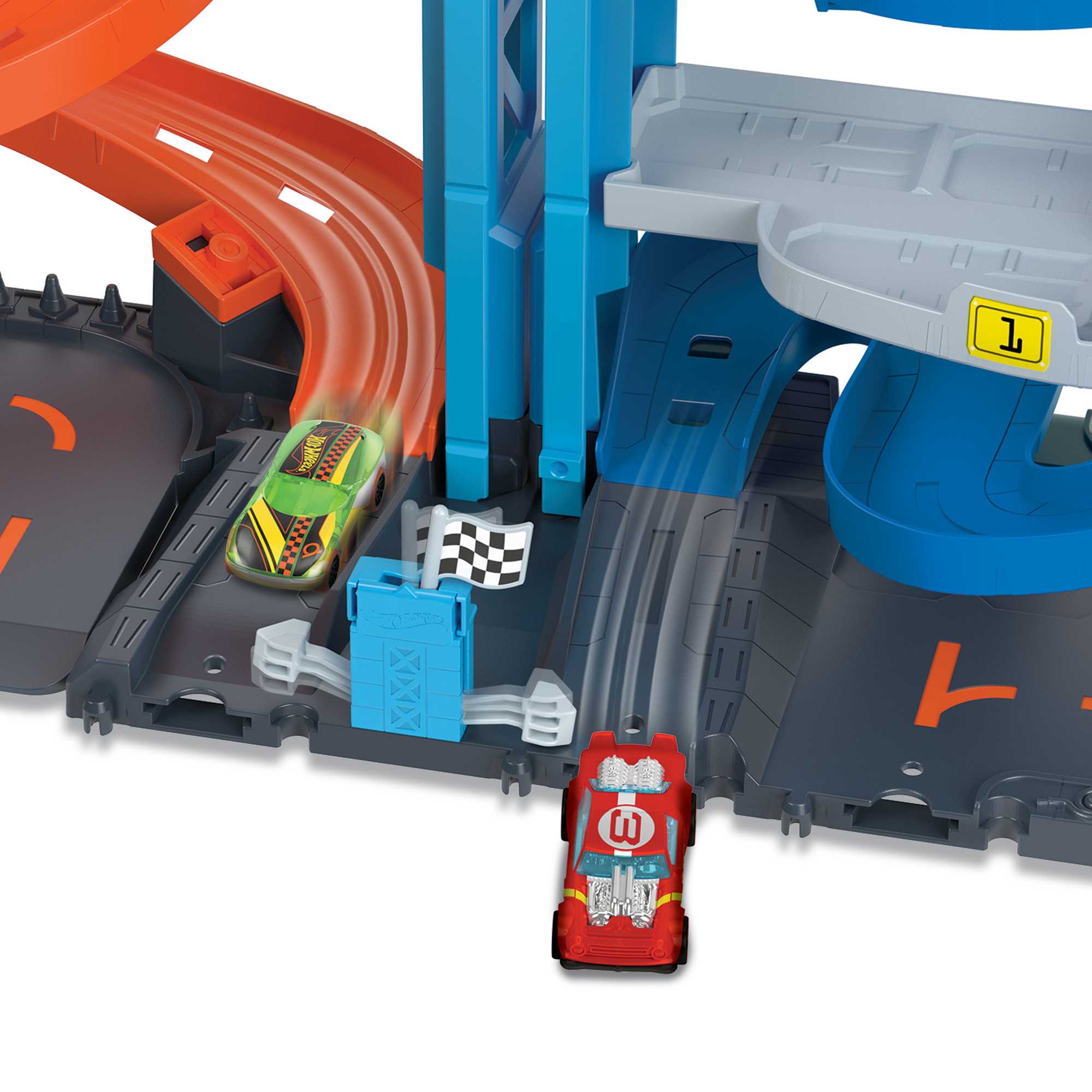 Hot Wheels City Pista de Juguete Torre de Carreras con Doble Altura - Image 7