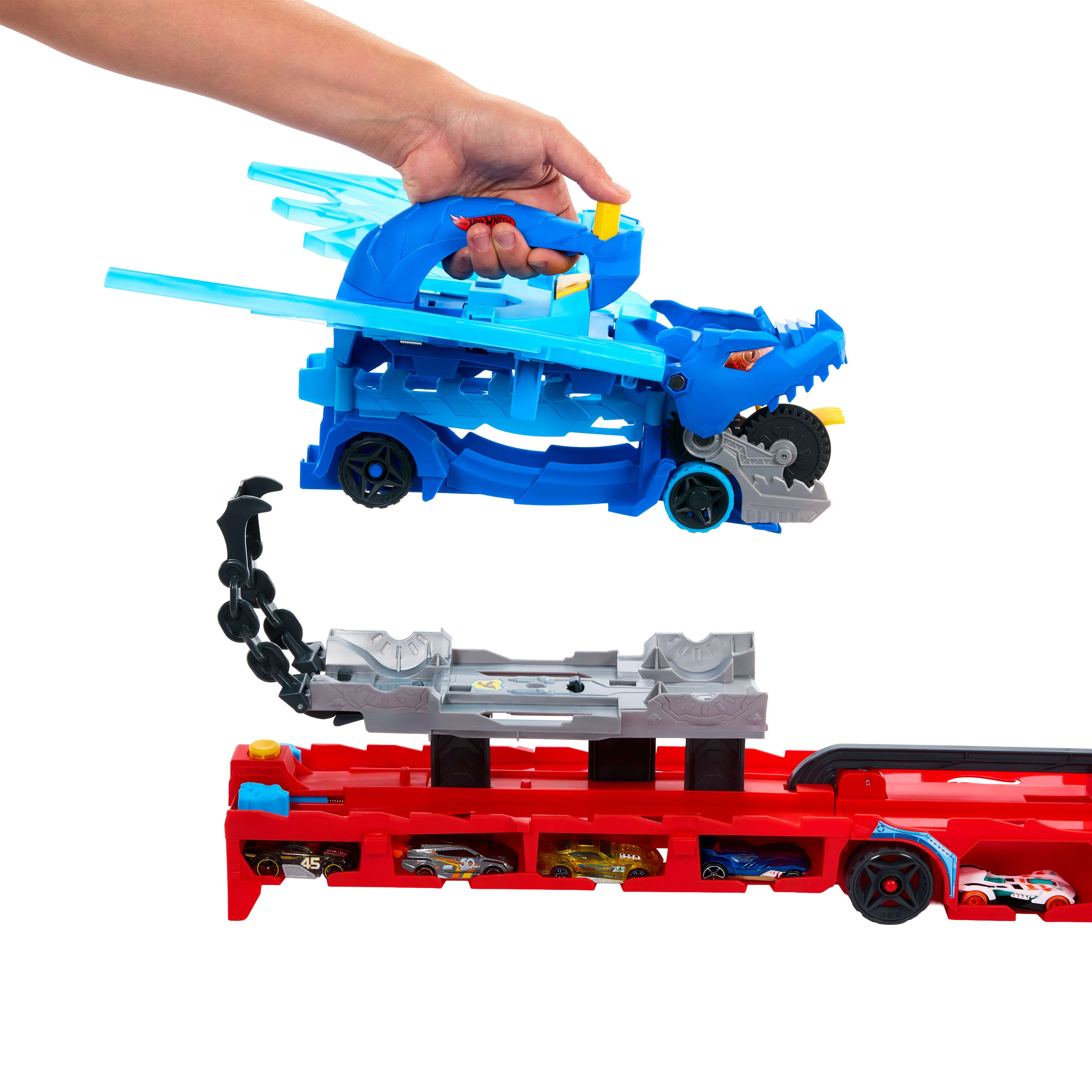 Hot Wheels City Pista de Juguete transportador de dragones - Image 4