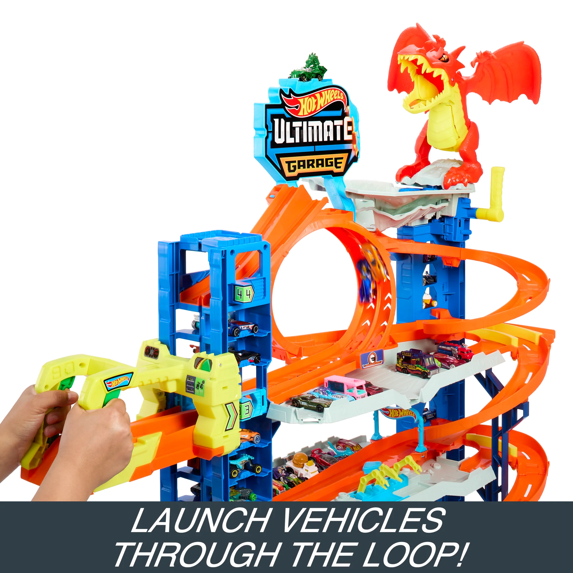 Hot Wheels City Ultimate Garage Playset From āLet's Raceā With 2 Toy Cars & Storage For 50+ Cars - Image 5