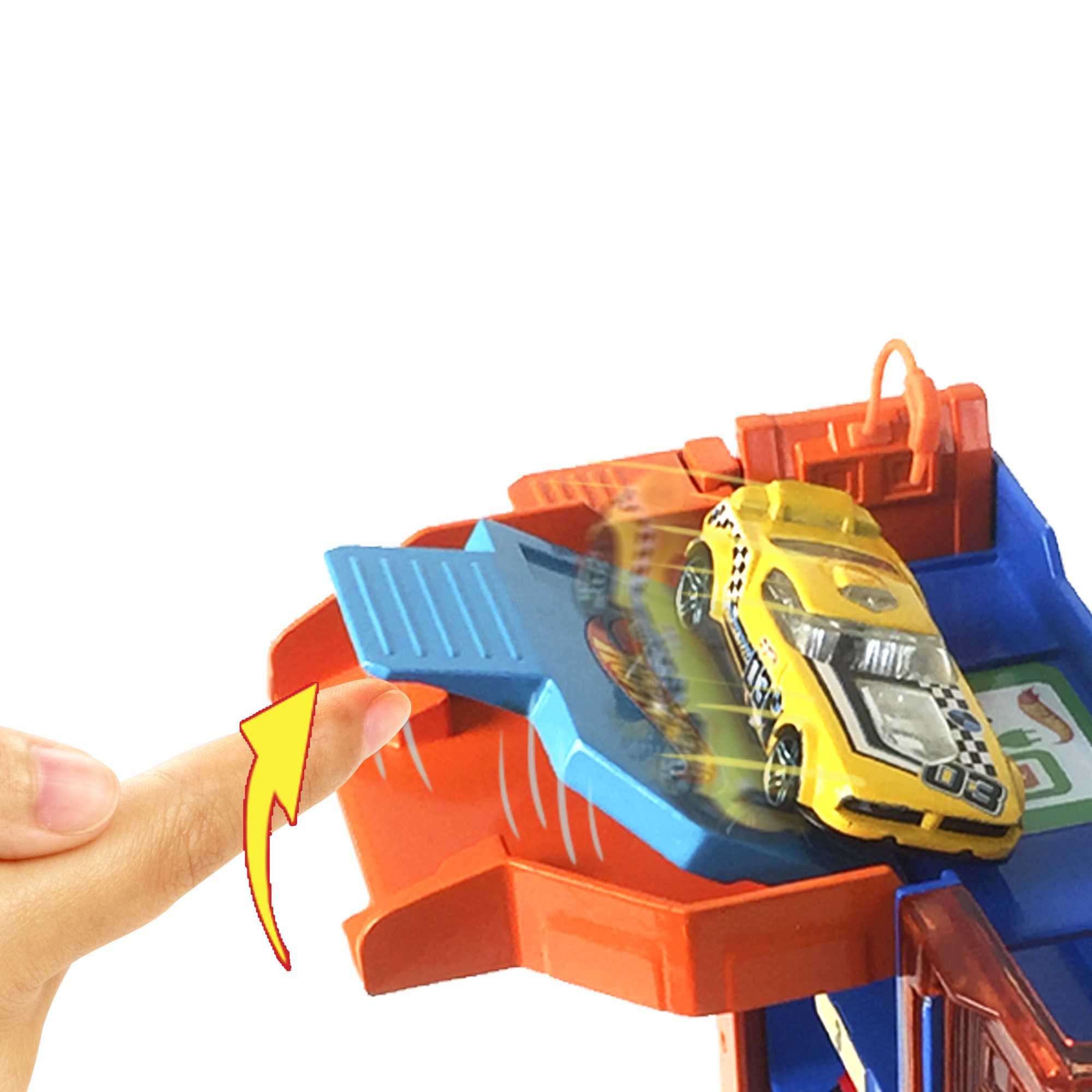 Hot Wheels City Vehiculo de juguete Pistas sorpresa Downtown - Image 3