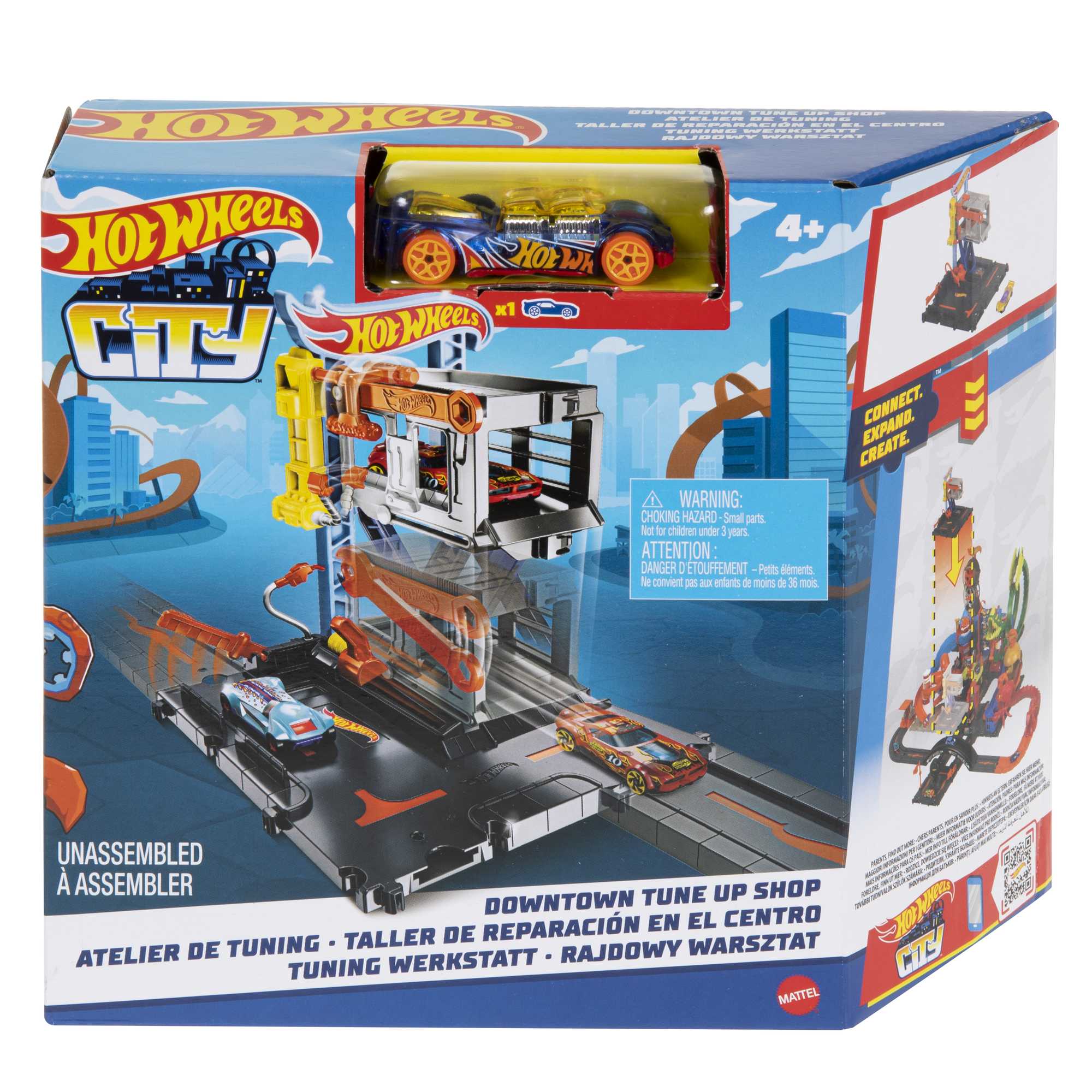 Hot Wheels City Vehiculo de juguete Pistas sorpresa Downtown - Image 6