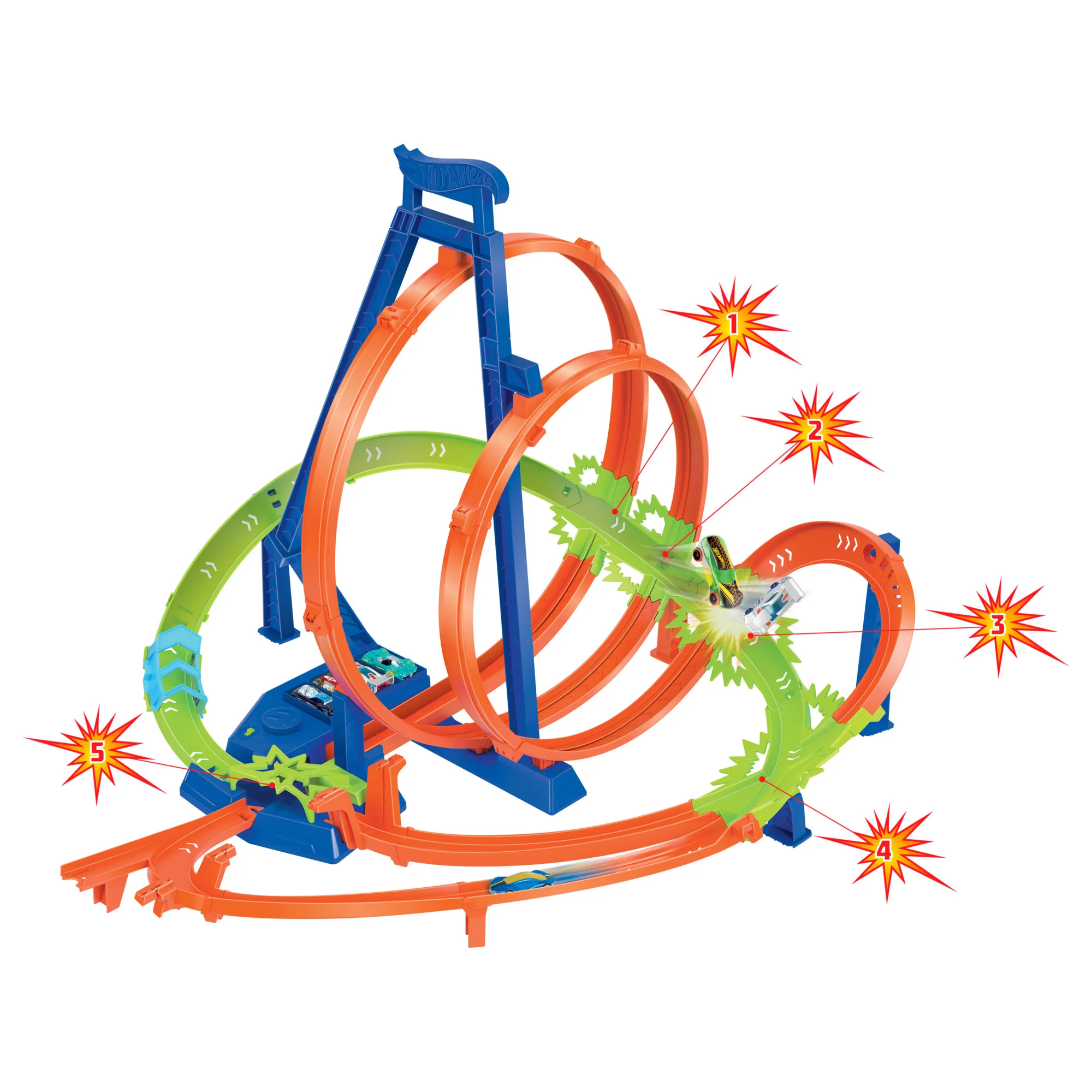 Hot Wheels Coffret Collisions Épiques, 5 Zones de Collisions - Image 4
