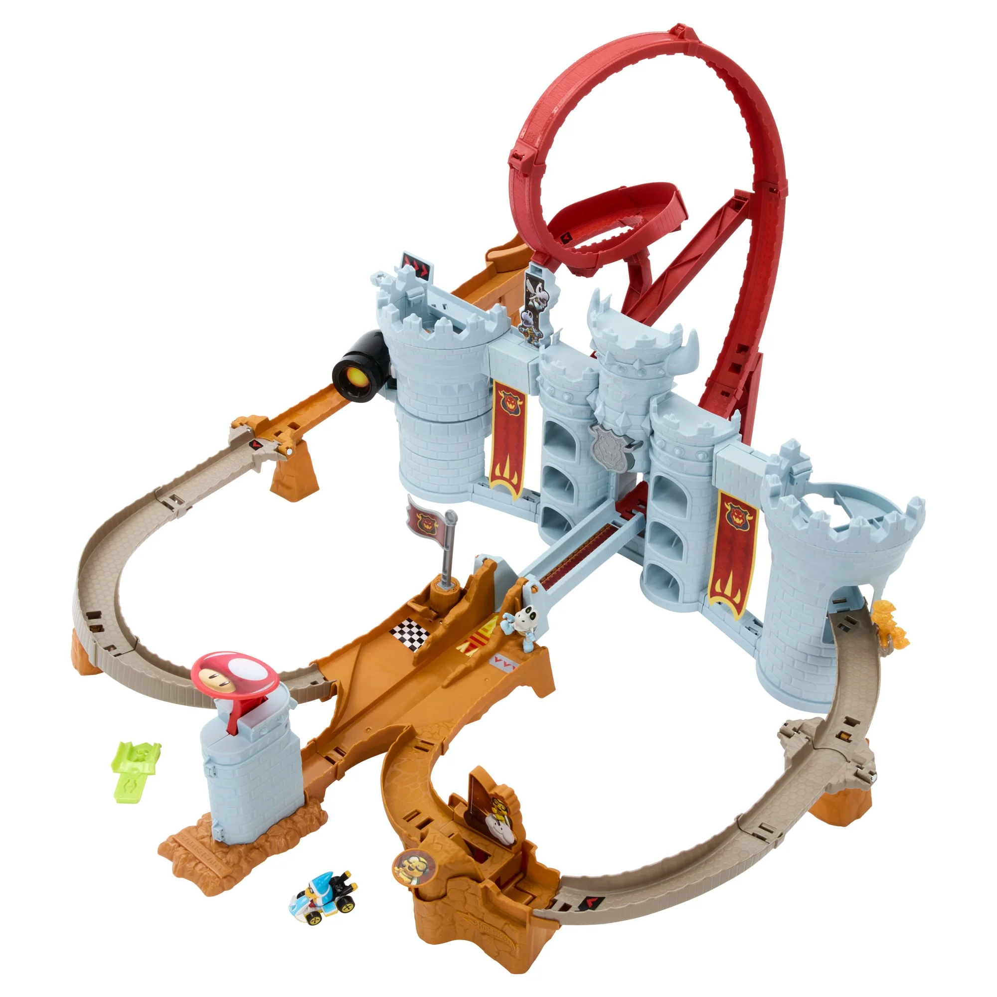 Hot Wheels-Coffret Mario Kart Château de Bowser-Avec Véhicule Kamek - Image 2