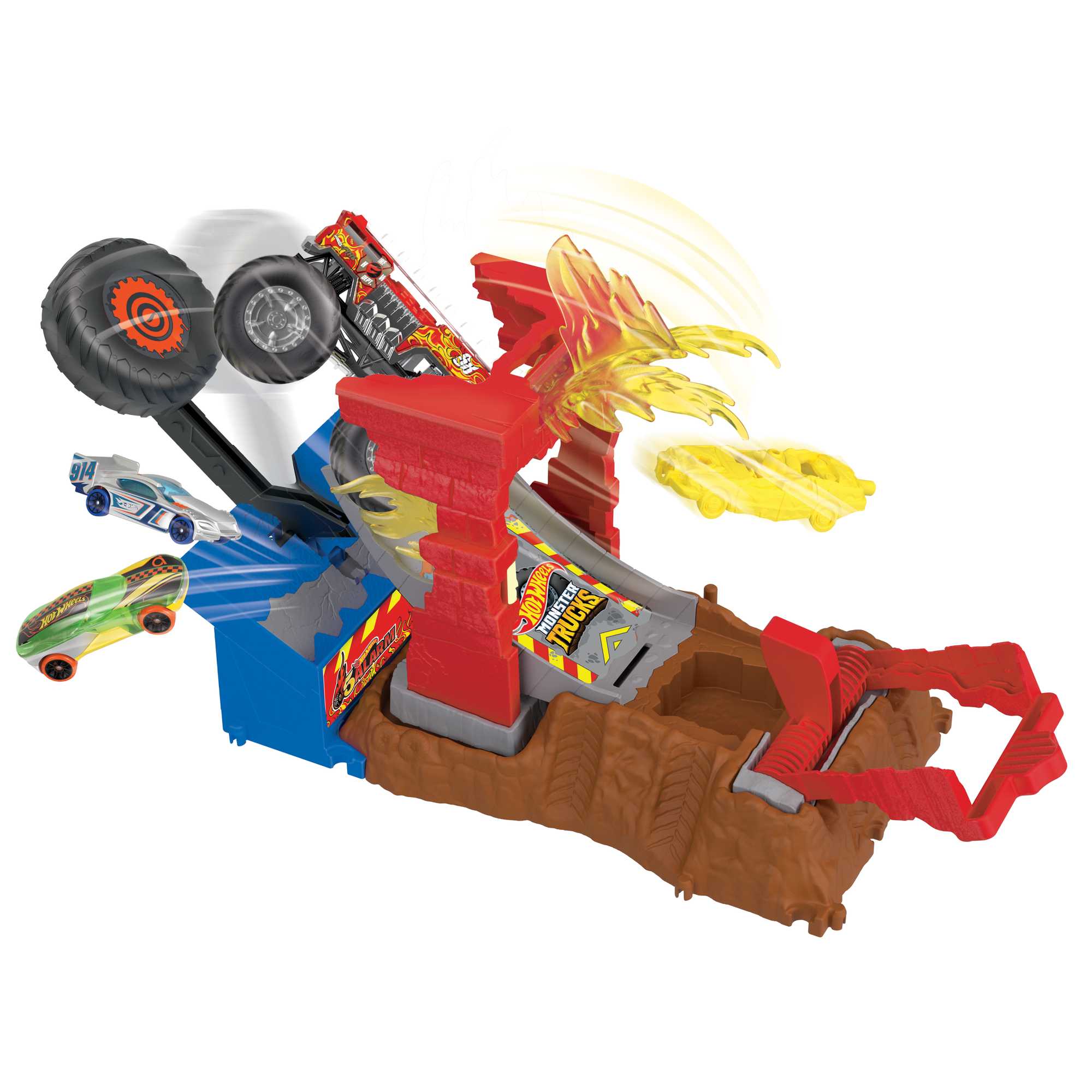 Hot Wheels-Coffret Monster Trucks Arena Smashers 5-Alarm Défi Incendie - Image 2