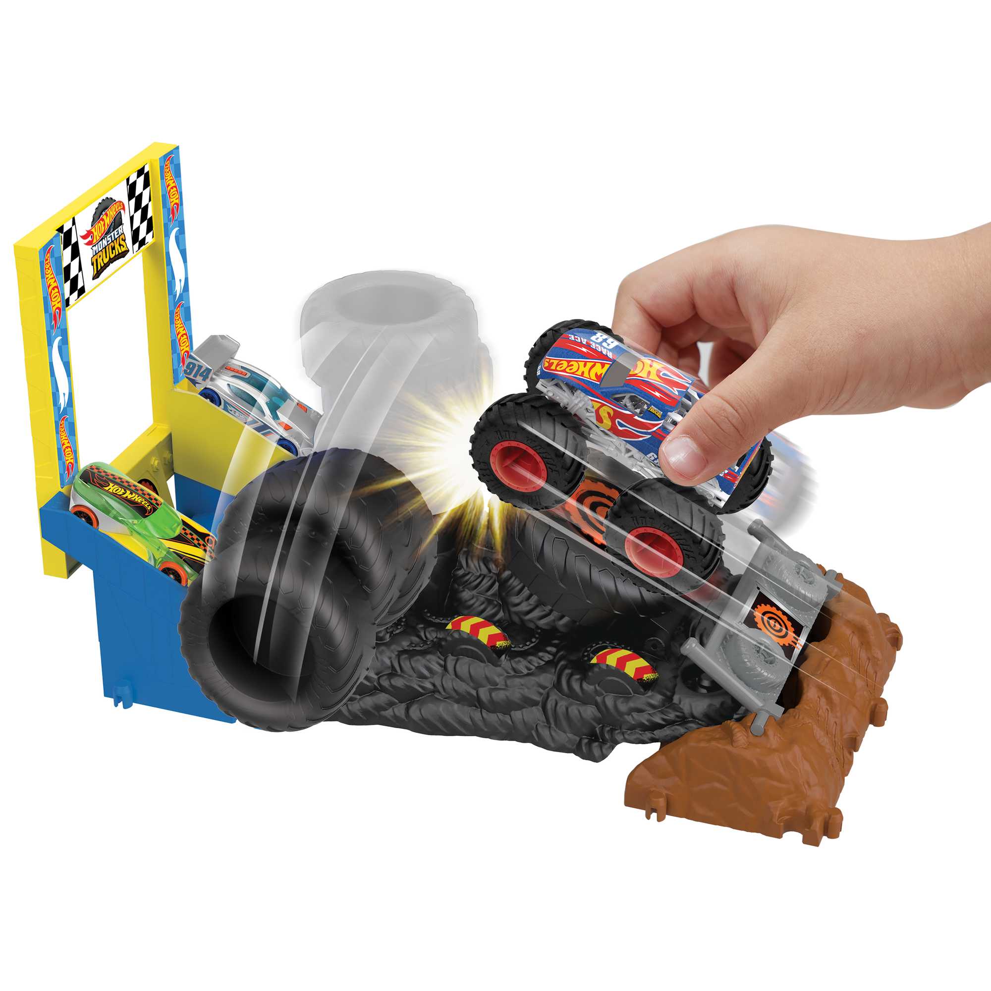 Hot Wheels-Coffret Monster Trucks Arena Smashers Défi Carambolage - Image 2