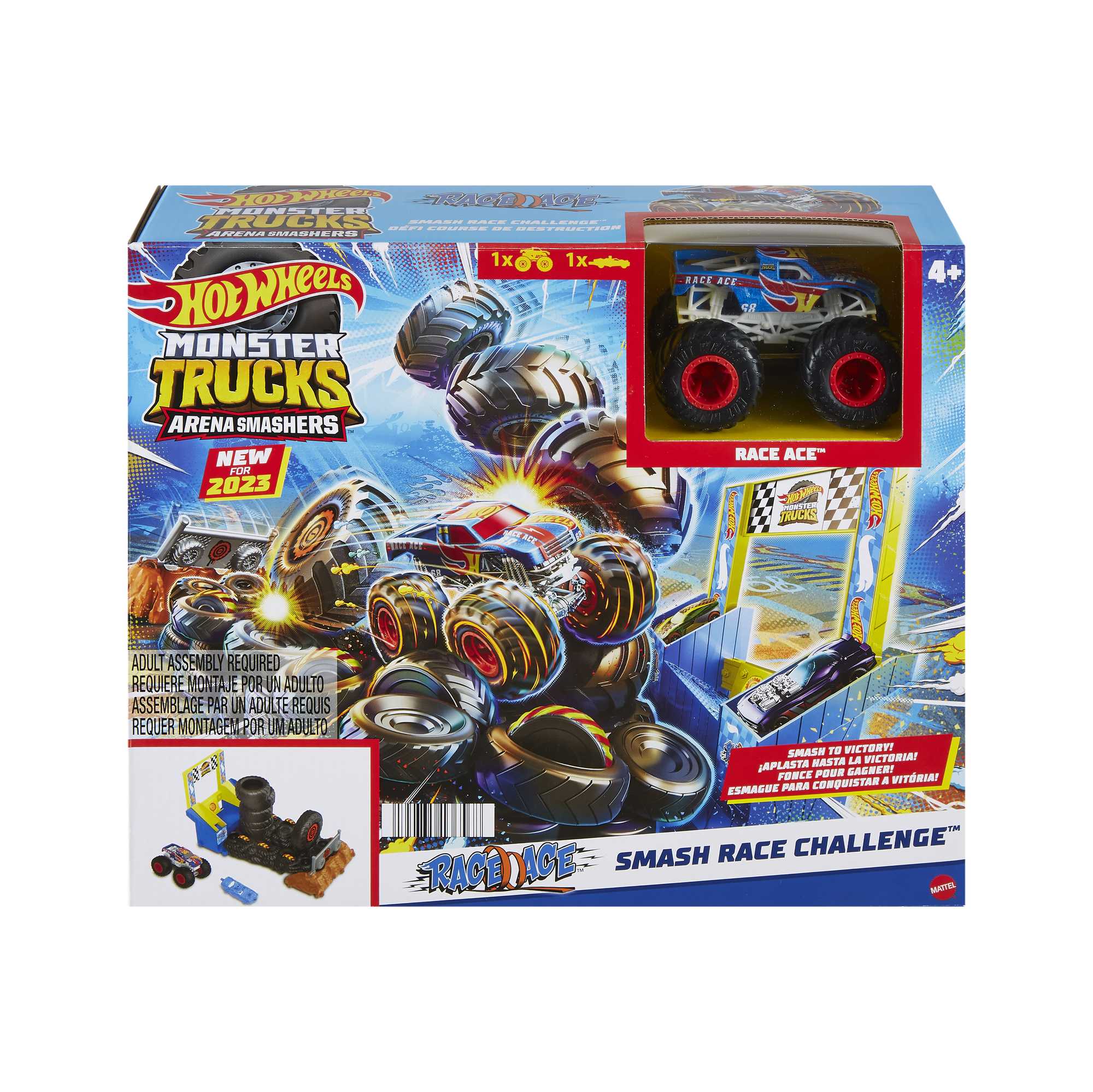Hot Wheels-Coffret Monster Trucks Arena Smashers Défi Carambolage - Image 4