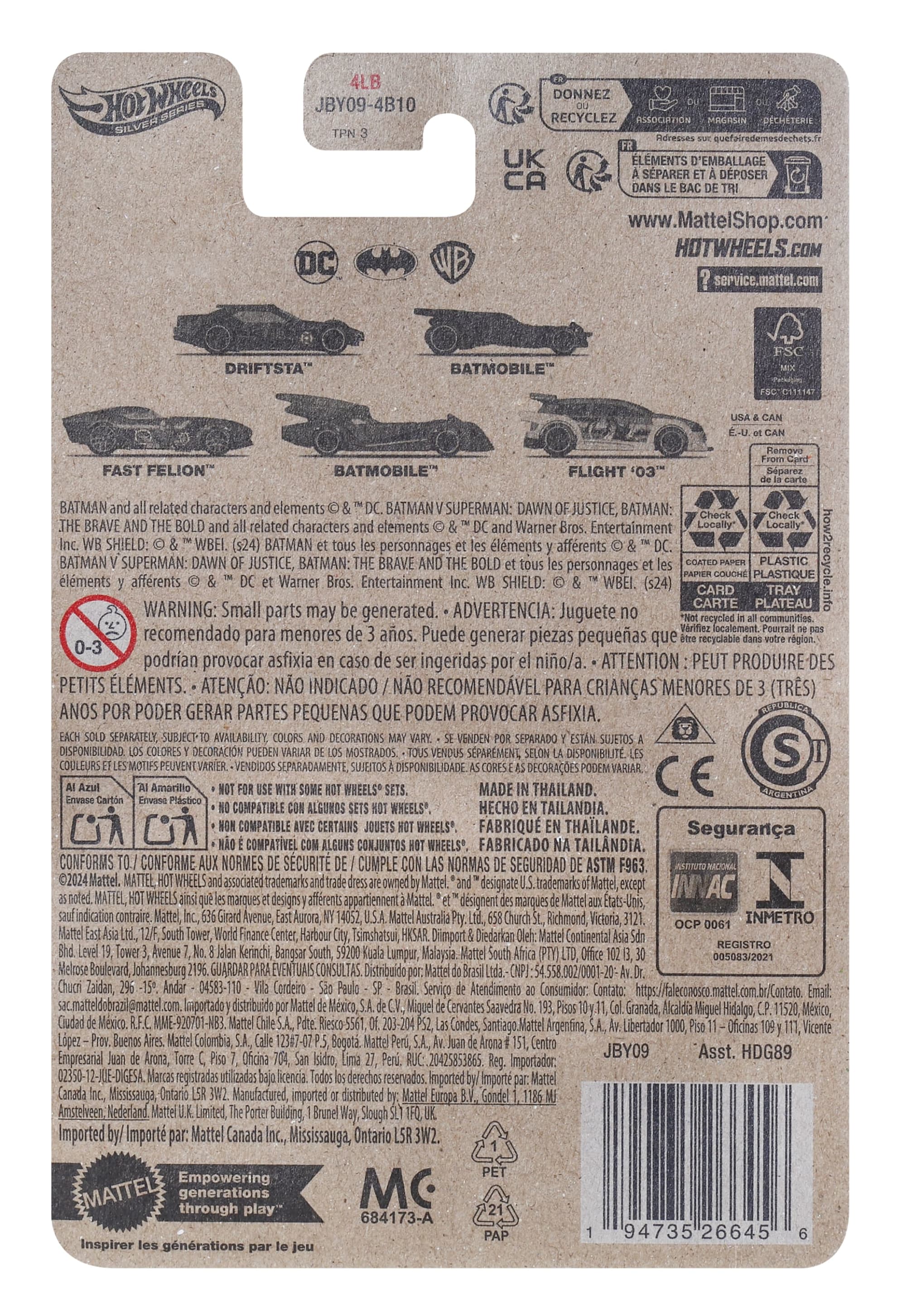 Hot Wheels Collector Veículo de Brinquedo Batman Driftsta - Image 4