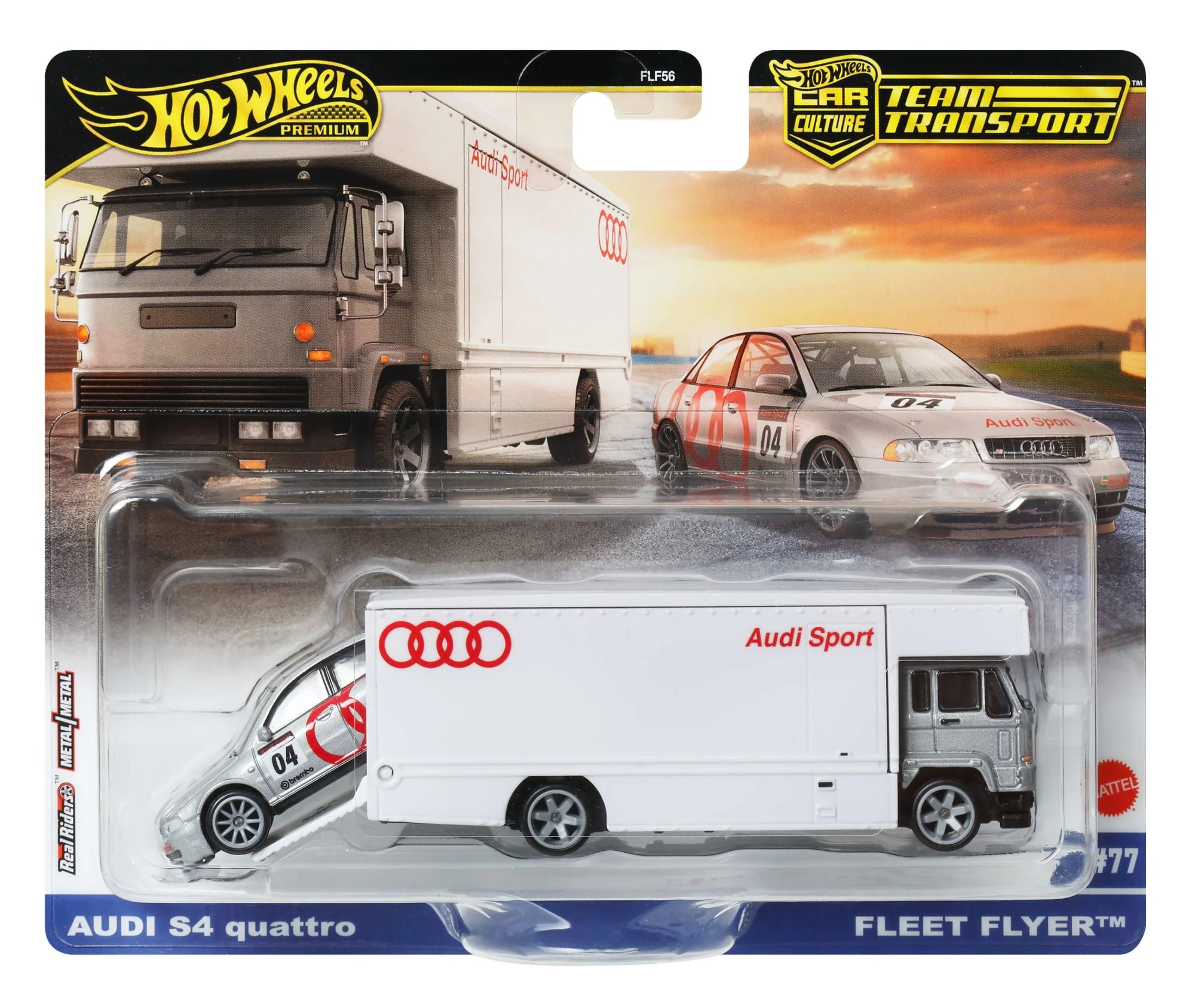 Hot Wheels Collector Veículo de Brinquedo Carro Transportador Audi S4 Quatro - Image 6