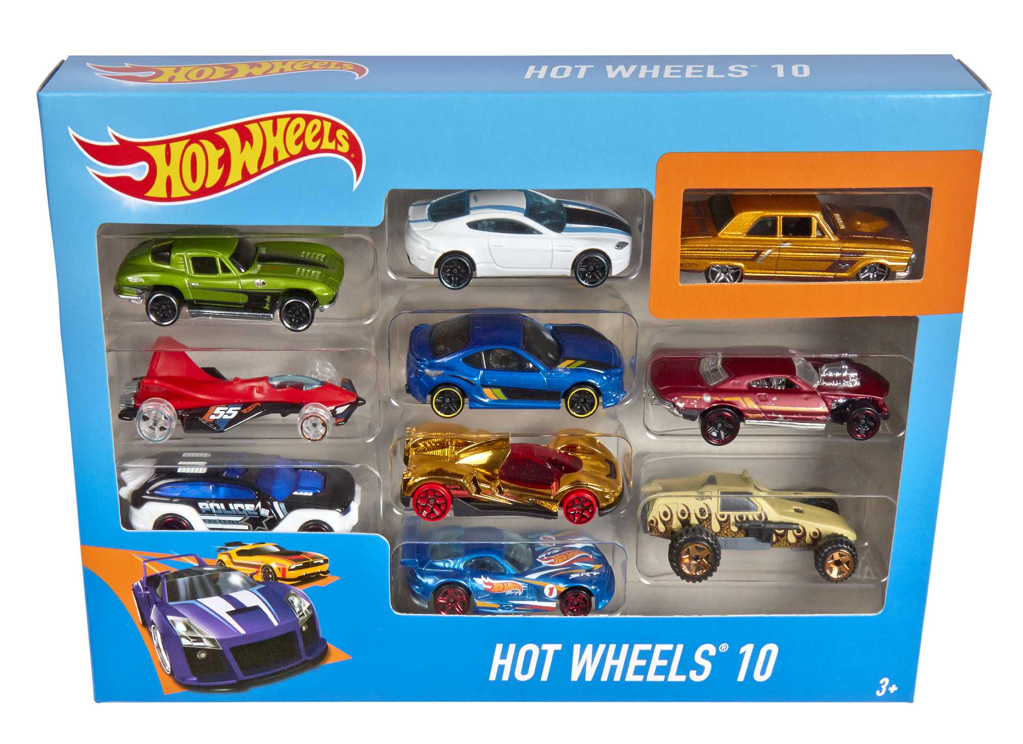 Hot Wheels Die Cast Basics Vehículo de Juguete Paquete de 10 Autos - Image 6