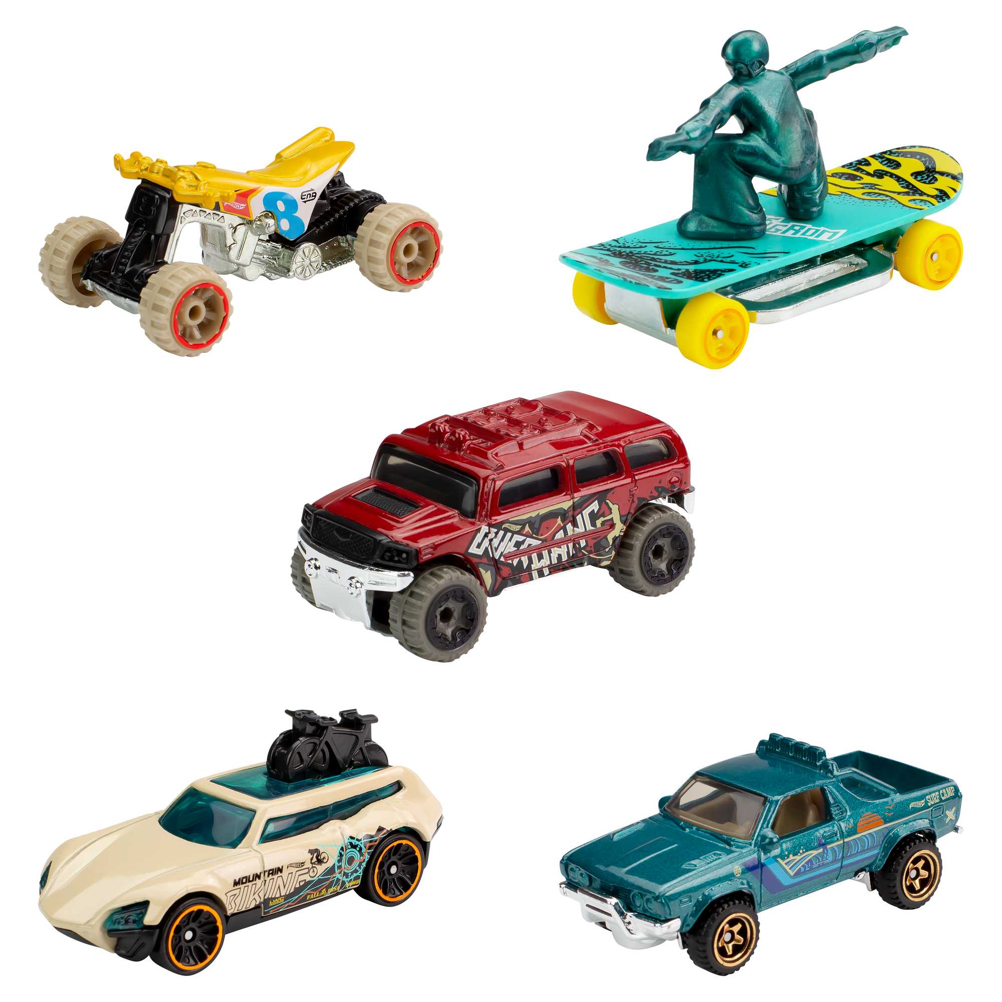 Hot Wheels Die Cast Basics Vehículo de Juguete Paquete de 5 Autos - Image 4